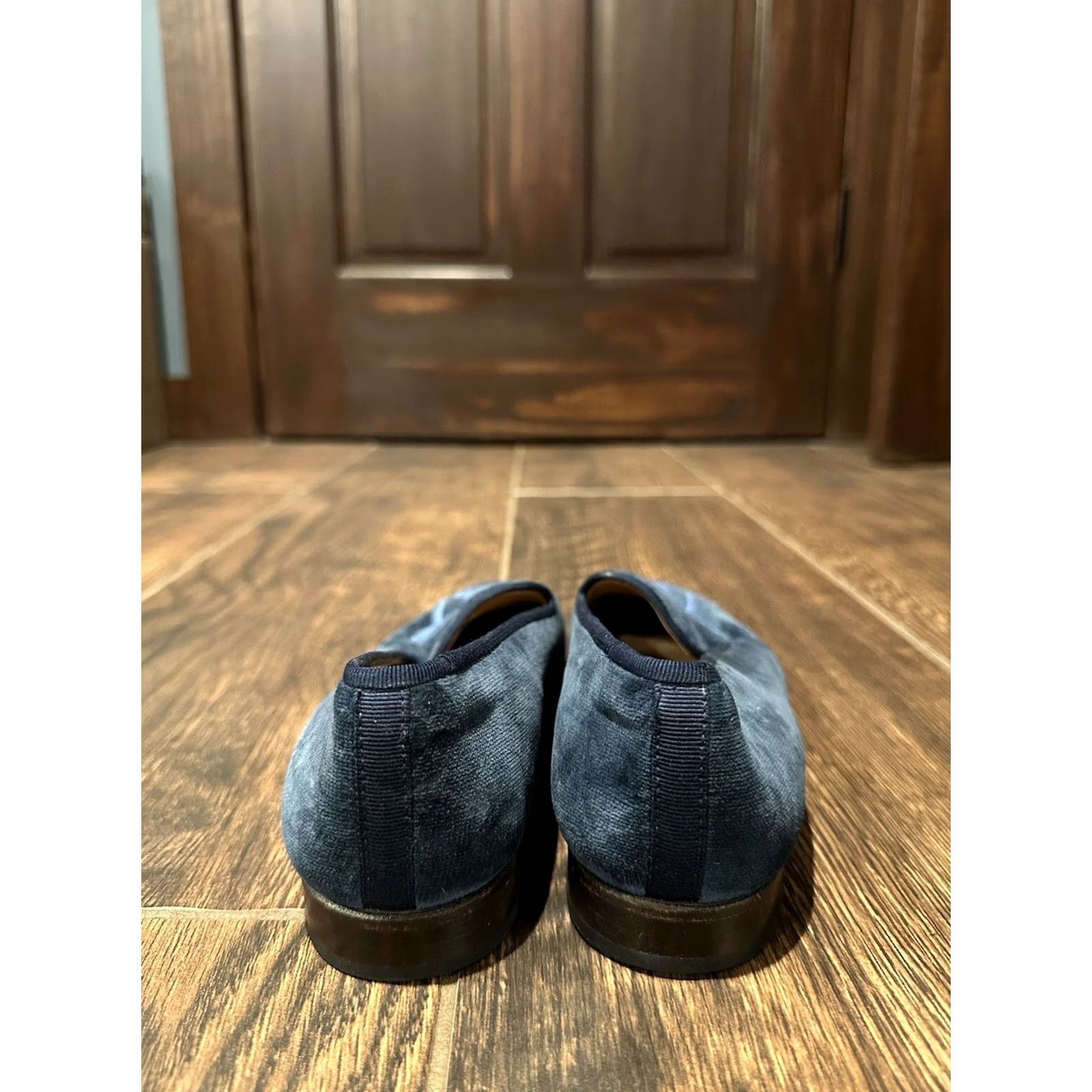Velvet VINTAGE Stubbs Wootton Blue Velvet Loafers Flat Womens Sz 5 Size US 5 / IT 35 - 4 Thumbnail