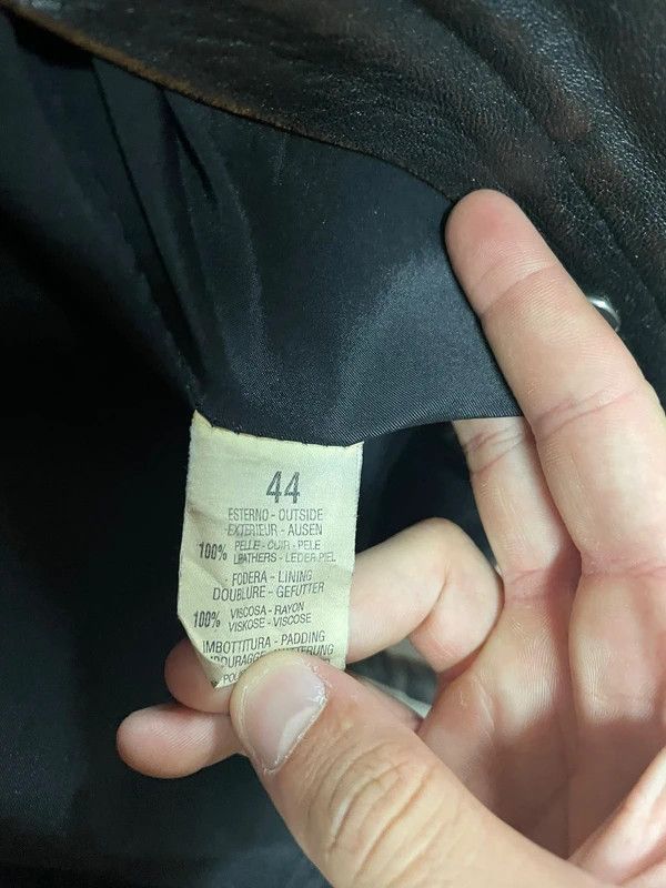Dsquared2 Dsquared2 Distressed Leather Jacket – Snap Front – IT 44 Size US S / EU 44-46 / 1 - 4 Thumbnail