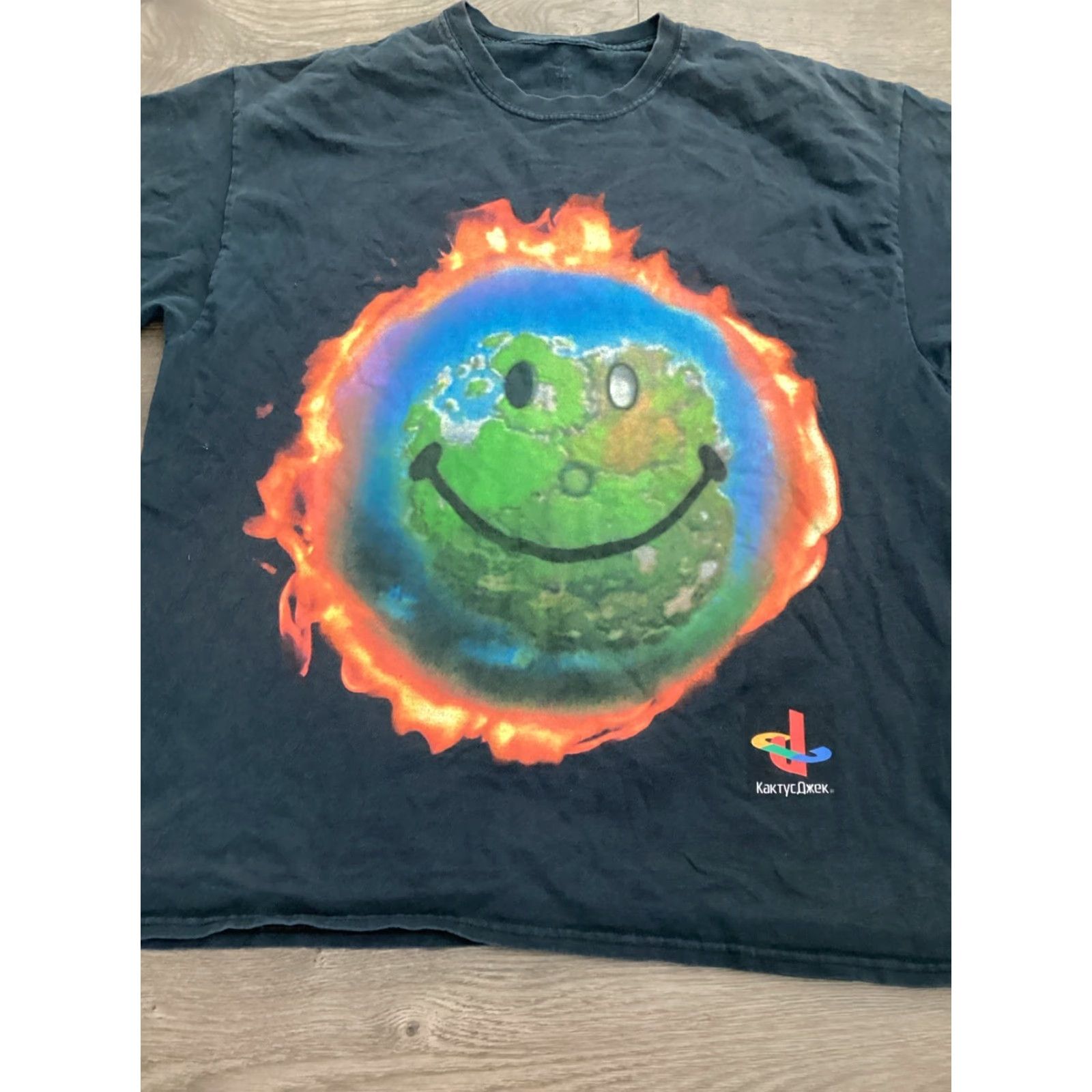 Vintage Cactus Jack X Fortnite The Scotts World Map T-Shirt Large Black Short Sleeve Mens Size US L / EU 52-54 / 3 - 2 Thumbnail
