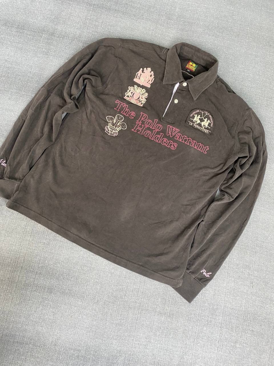 Other 🇺🇸 Vintage 90s La Martina Warrant Holders Polo Longe Sleeve Size US XL / EU 56 / 4 - 1 Thumbnail