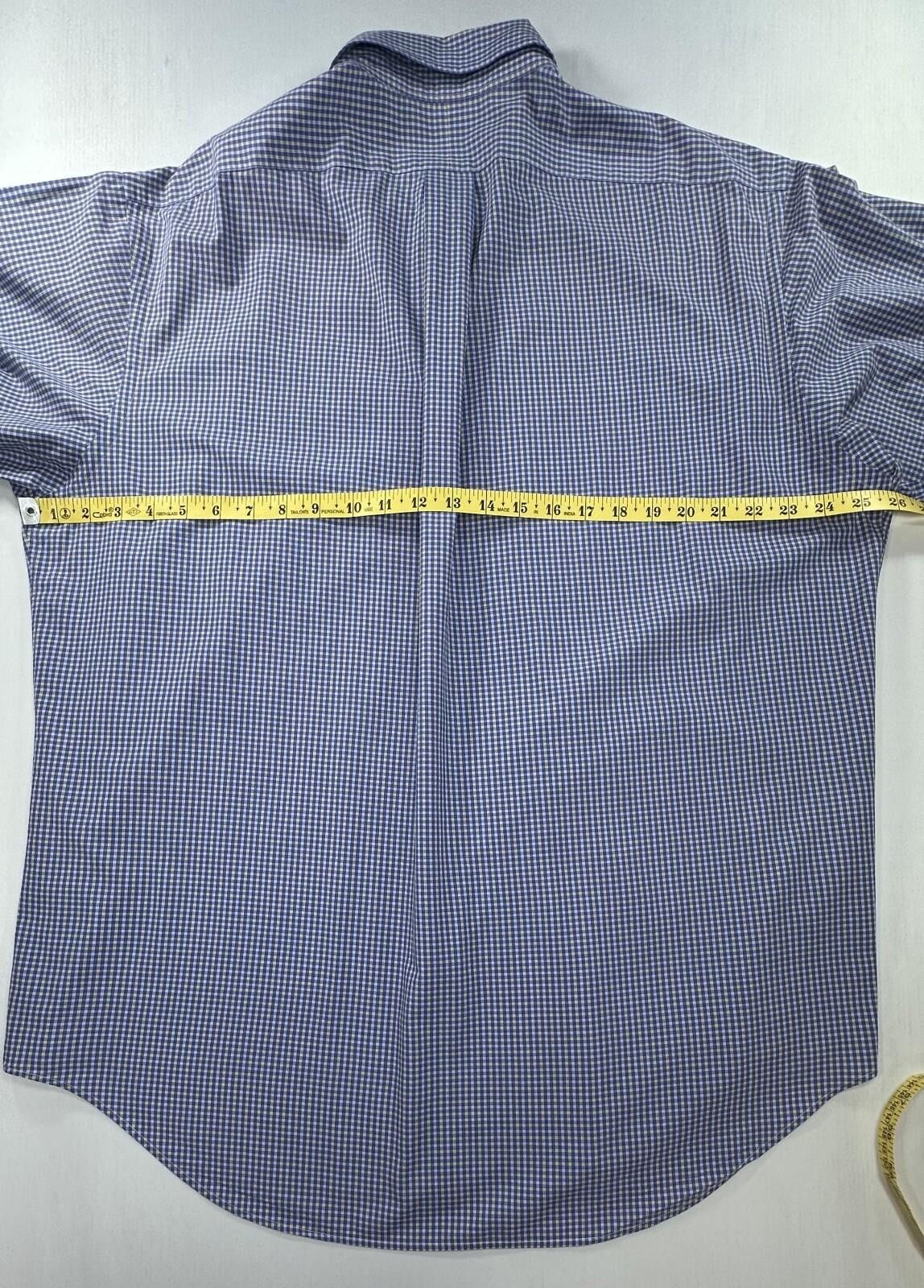 Polo Ralph Lauren Ralph Lauren Check Yarmouth 100% Cotton Button Up Blue Men L Size US L / EU 52-54 / 3 - 3 Thumbnail