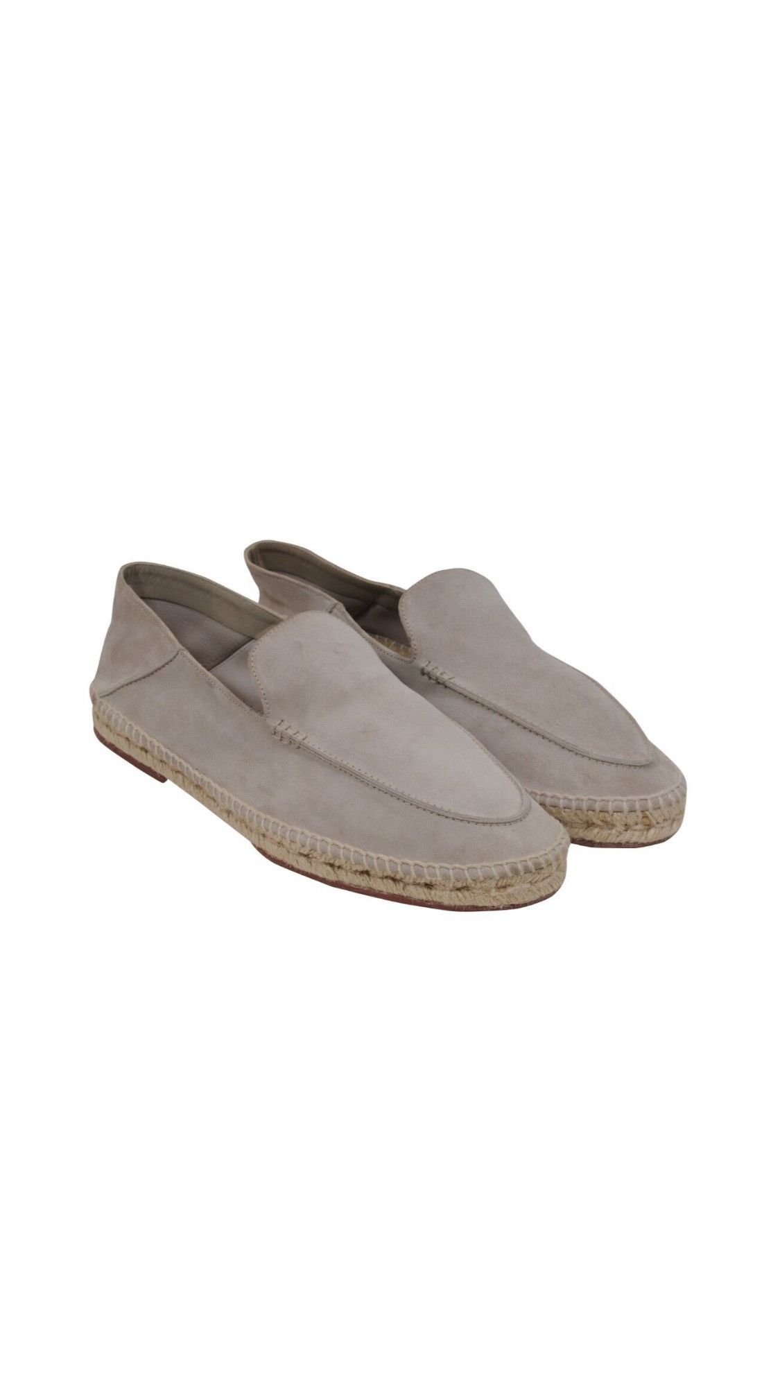 image of Loro Piana Seaside Walk Espadrilles Light Gray Suede - 01972 Shoes in Grey, Men's (Size 13)