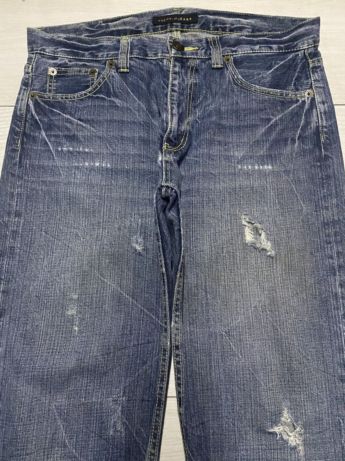 Japanese Brand Japanese Brand Theoria Jeans Twist Leg Straight Jeans Size US 35 - 3 Thumbnail