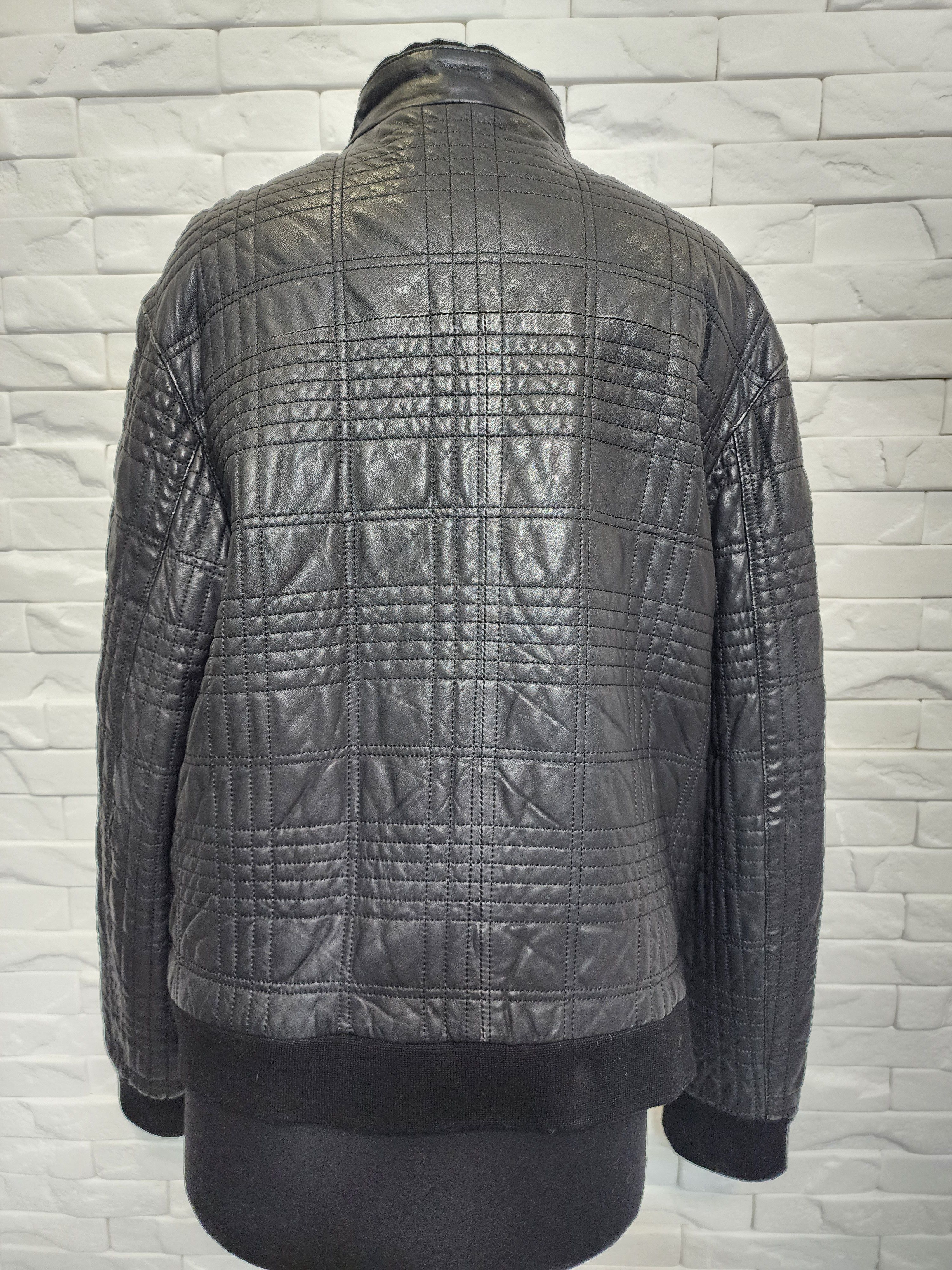 Genuine Leather Men's Black Leather Jacket: Metal Zipper Size US L / EU 52-54 / 3 - 4 Thumbnail