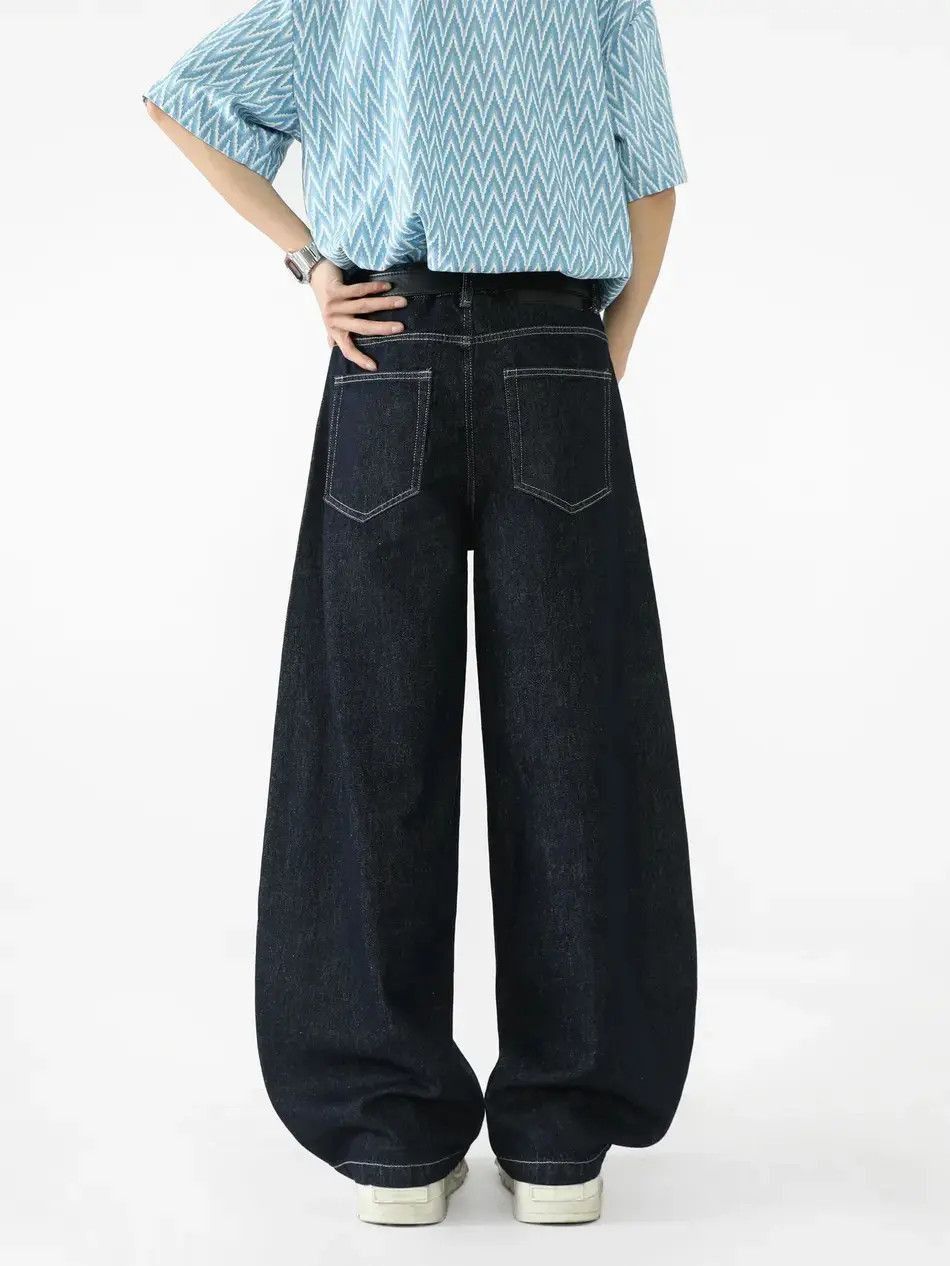Japanese Brand Loose wide leg casual straight leg jeans Size US 32 / EU 48 - 4 Thumbnail