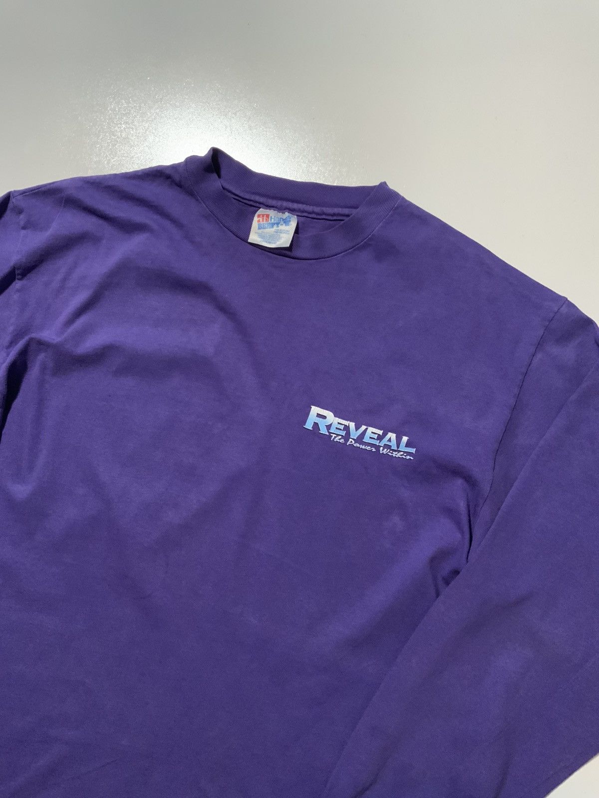Hanes × Vintage Vintage 90s Reveal The Power Within Hanes Beefy T T-Shirt Size US L / EU 52-54 / 3 - 3 Thumbnail