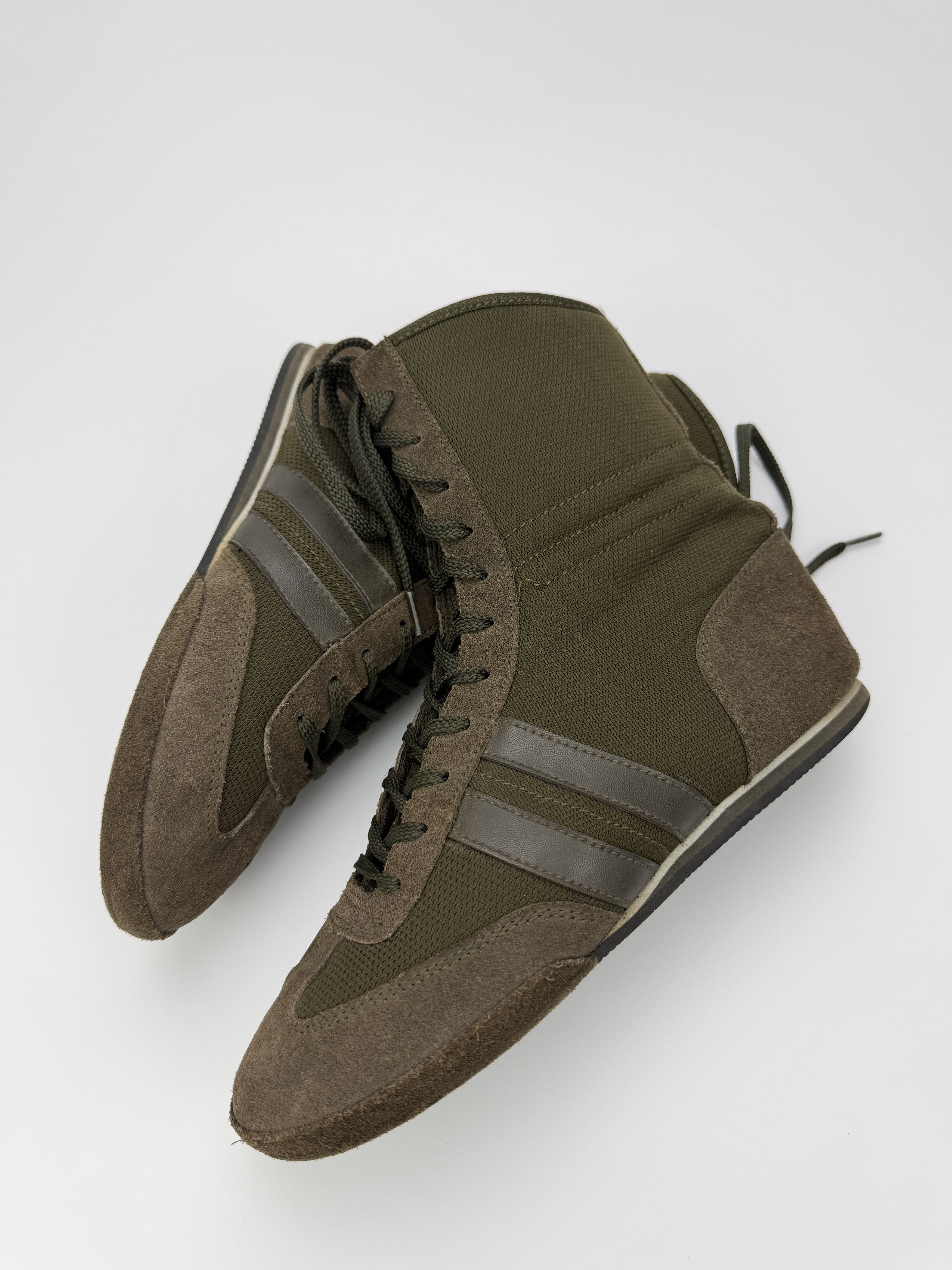 Vintage y2k style khaki green boxing lace up boots sneakers Size US 8 / IT 38 - 10 Thumbnail