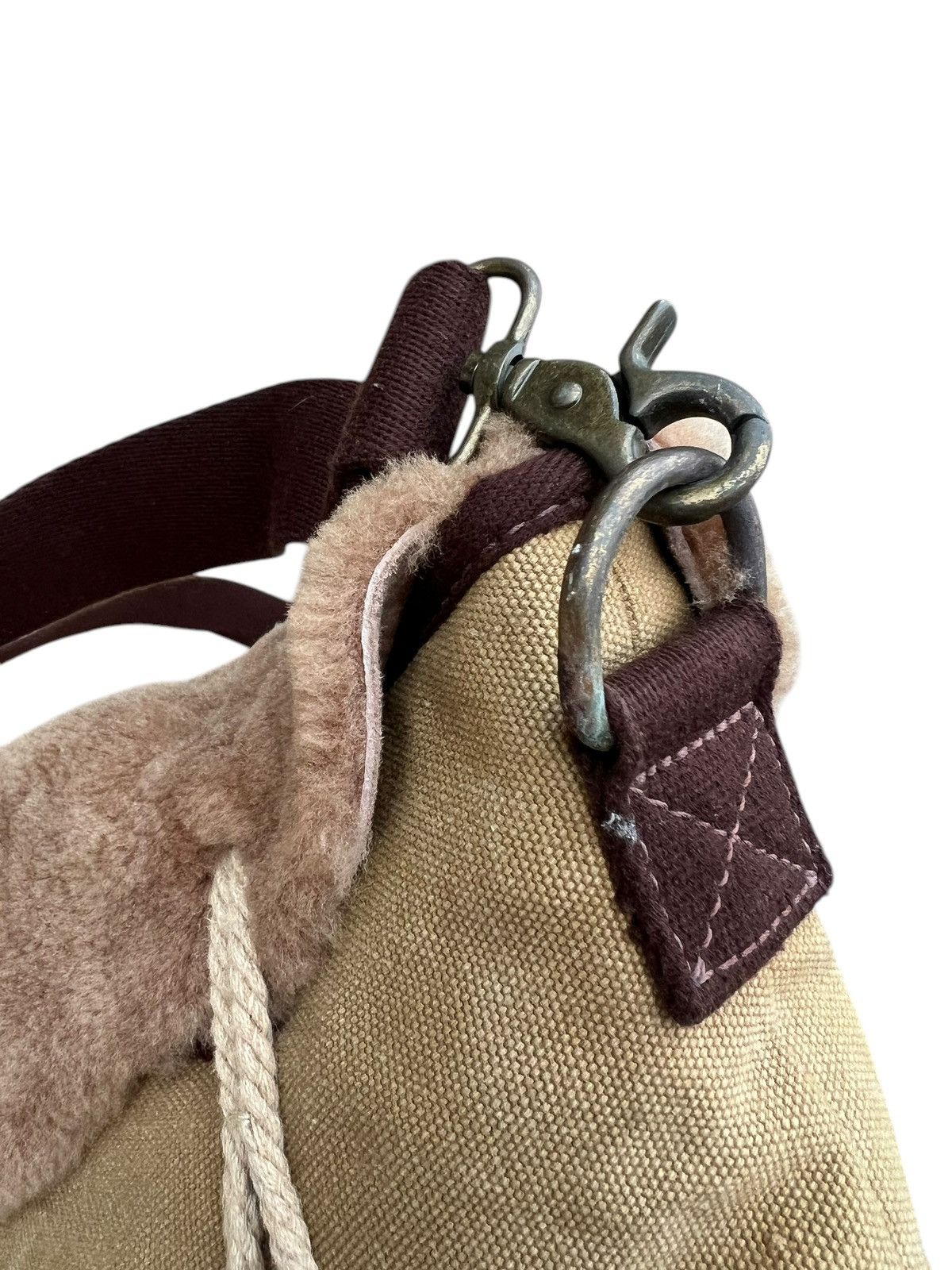 Frapbois Vintage Frapbois Japan Sheepskin Canvas Sling Bag Size ONE SIZE - 14 Thumbnail