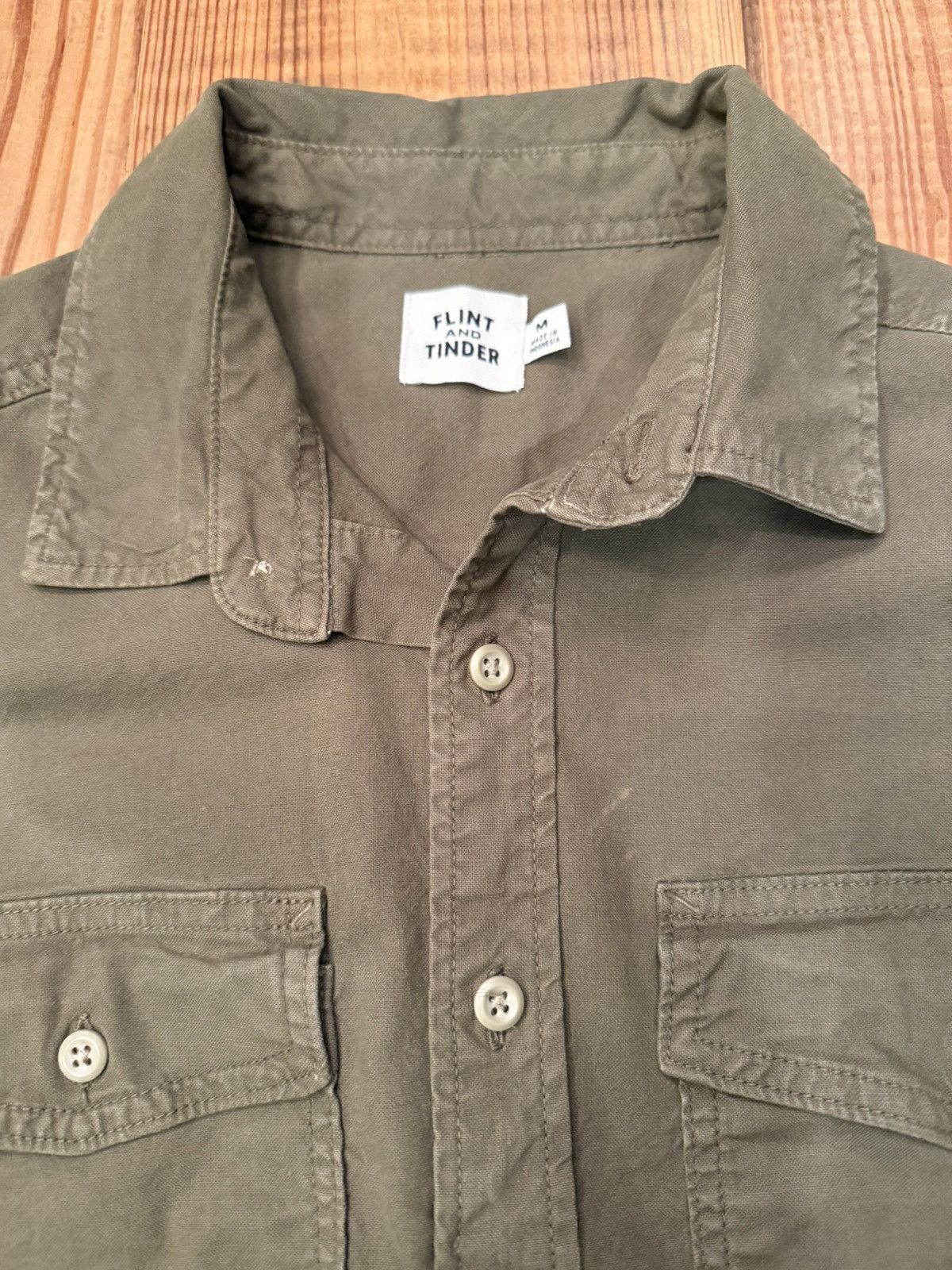 Flint And Tinder Flint and Tinder Olive army long sleeve - M Size US M / EU 48-50 / 2 - 2 Thumbnail