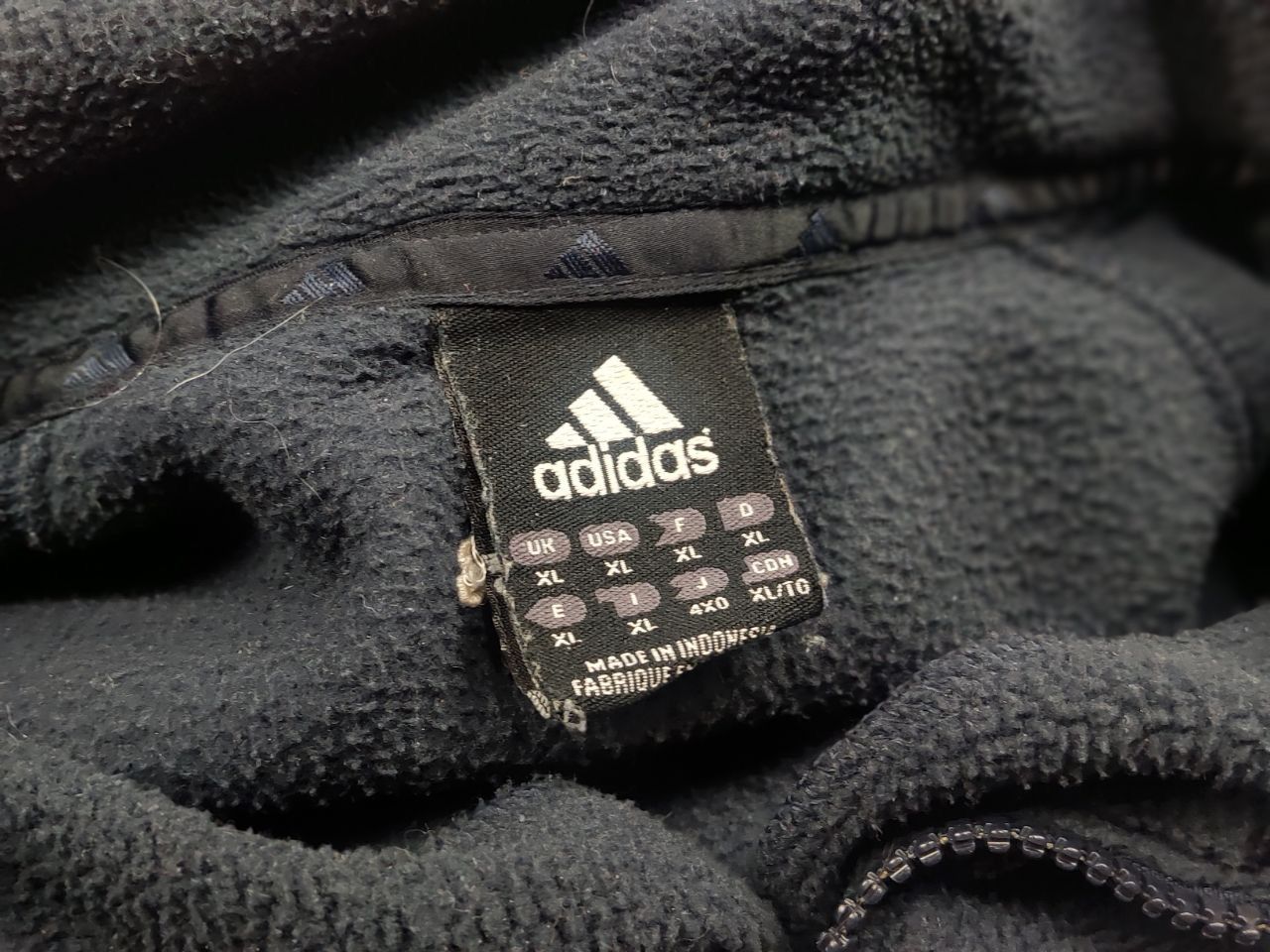 Adidas Vintage Adidas x Real Madrid Logo Zip Fleece Pullover Size US XL / EU 56 / 4 - 15 Thumbnail