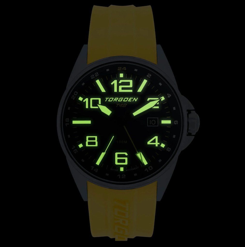 Other New Torgoen TN-1316 T48 Yellow Navy 44mm Silicone Strap Wat Size ONE SIZE - 9 Thumbnail