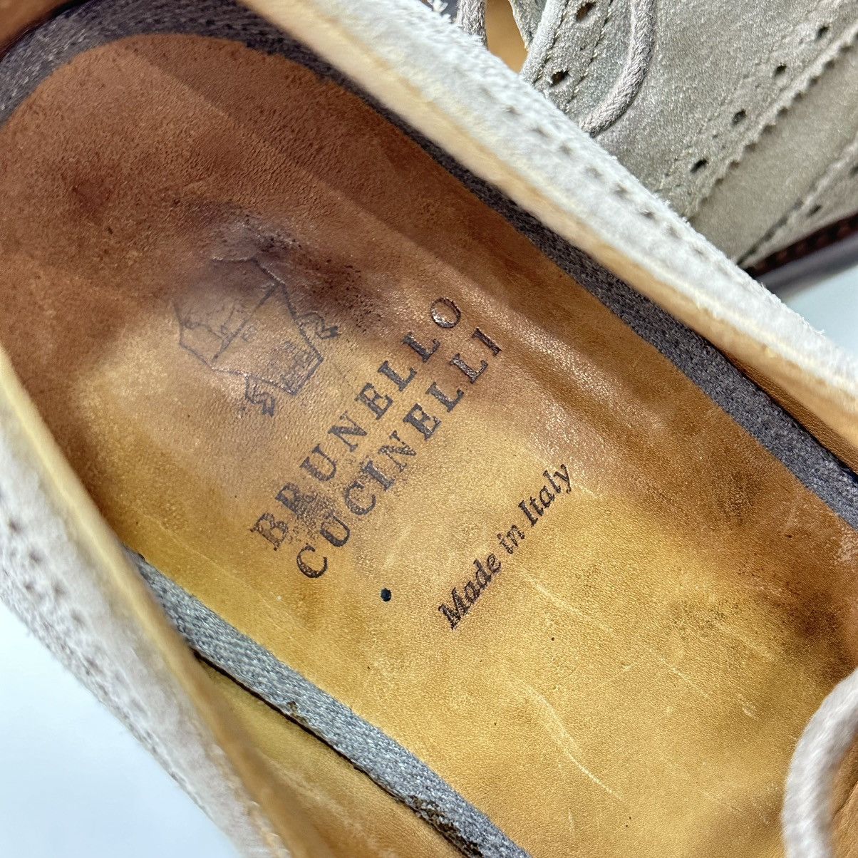 Brunello Cucinelli Brunello Cucinelli Suede Brogues Light brown Size US 12 / EU 45 - 4 Thumbnail
