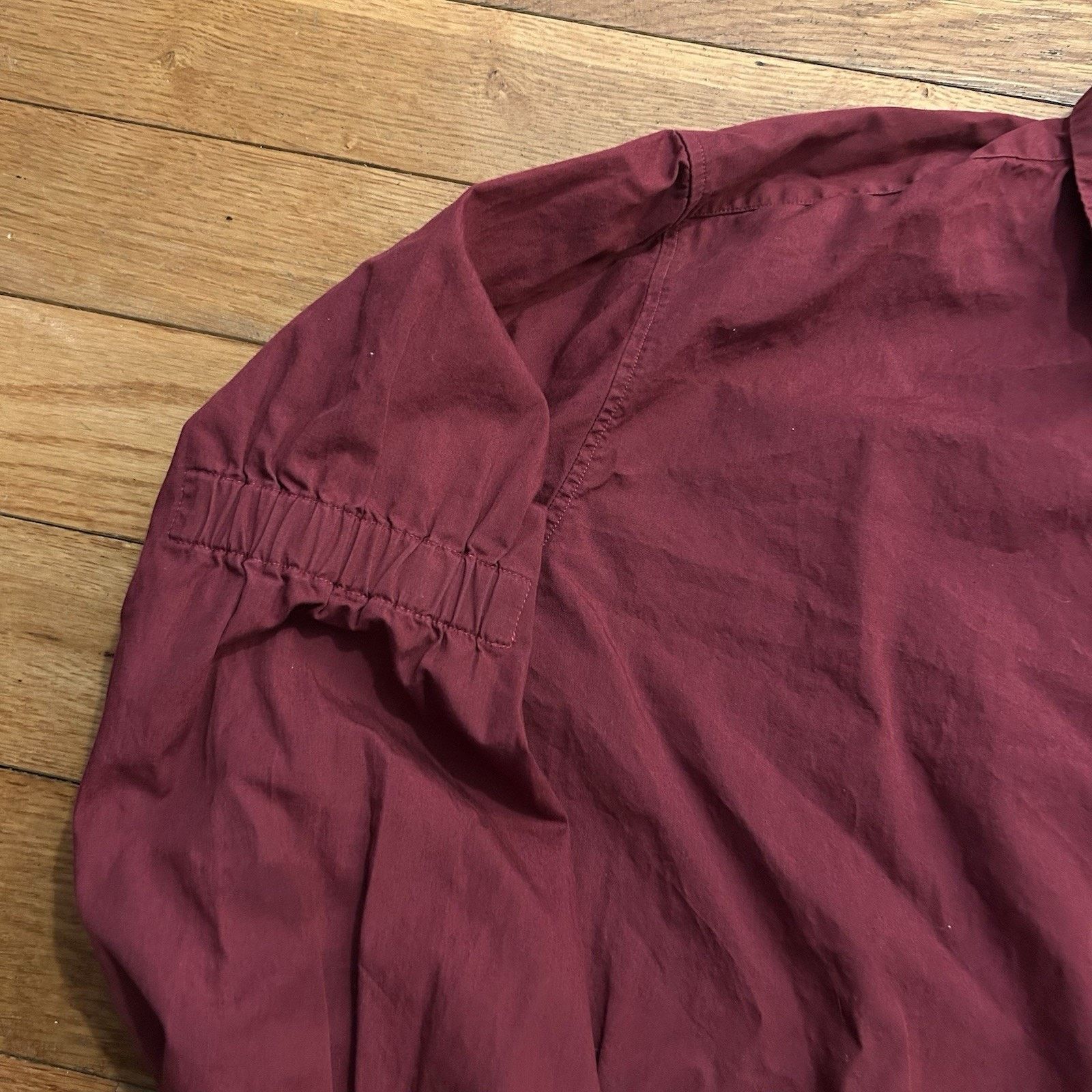Dries Van Noten Hook Clasp Red Elastic Sleeve Patch Button Up Shirt 54 Size US XL / EU 56 / 4 - 5 Thumbnail