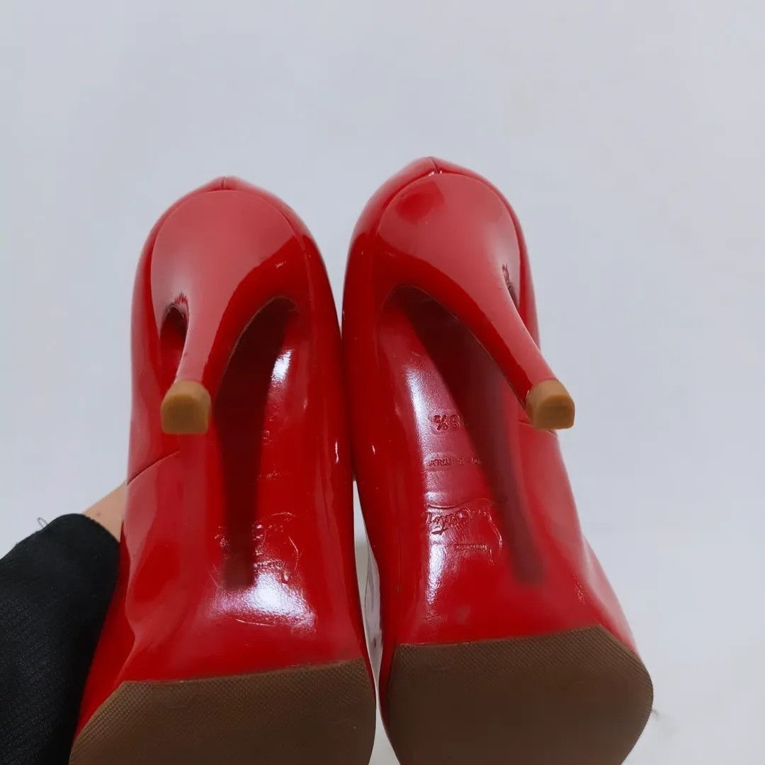 Christian Louboutin Christian Louboutin Fifi 100mm Red Patent Leather Heels Size US 8.5 / IT 38.5 - 6 Thumbnail