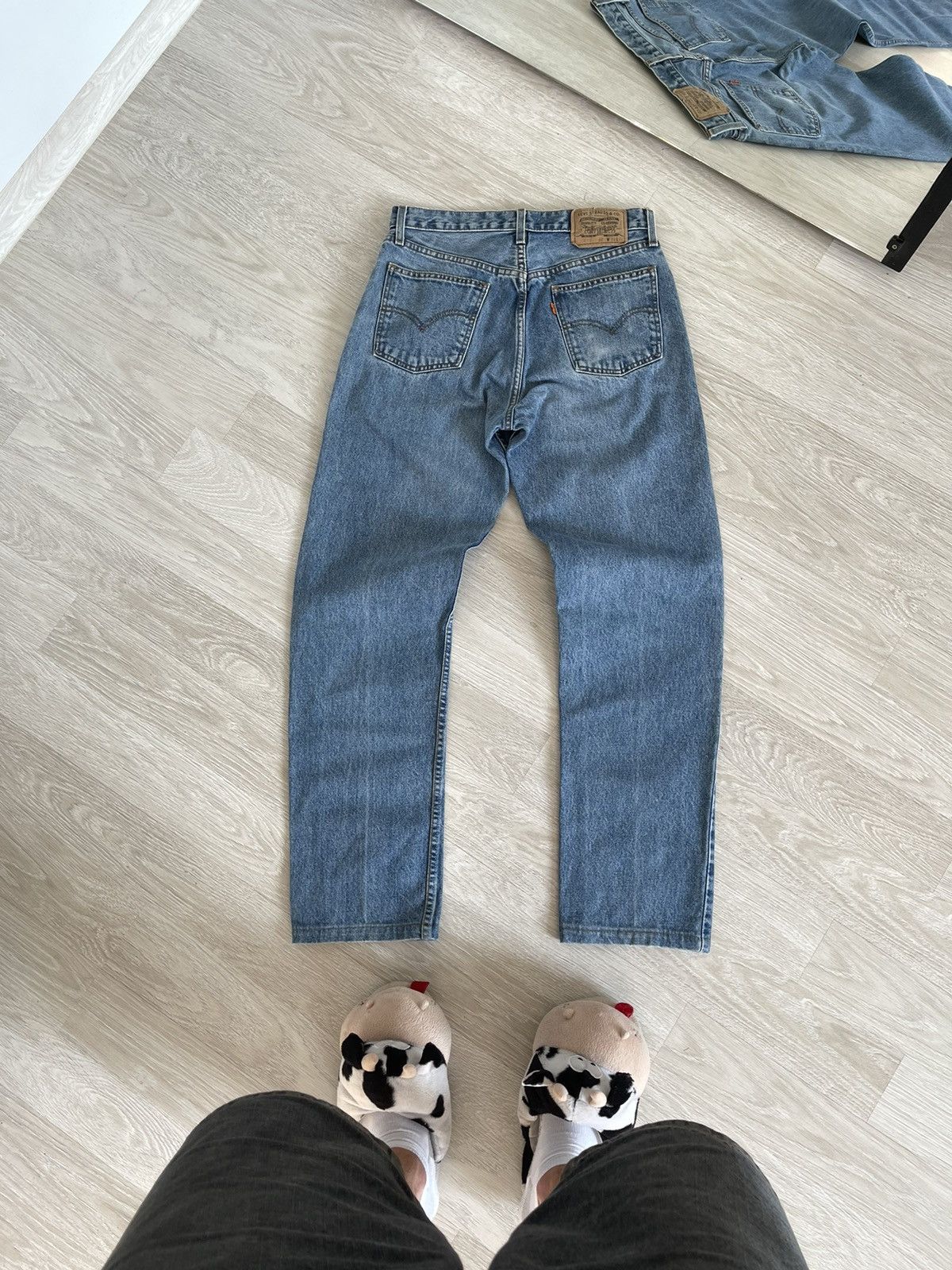 Levi's 90's Levi's 615 Vintage Light Wash Orange Tab Straight Jeans Size US 30 / EU 46 - 2 Thumbnail