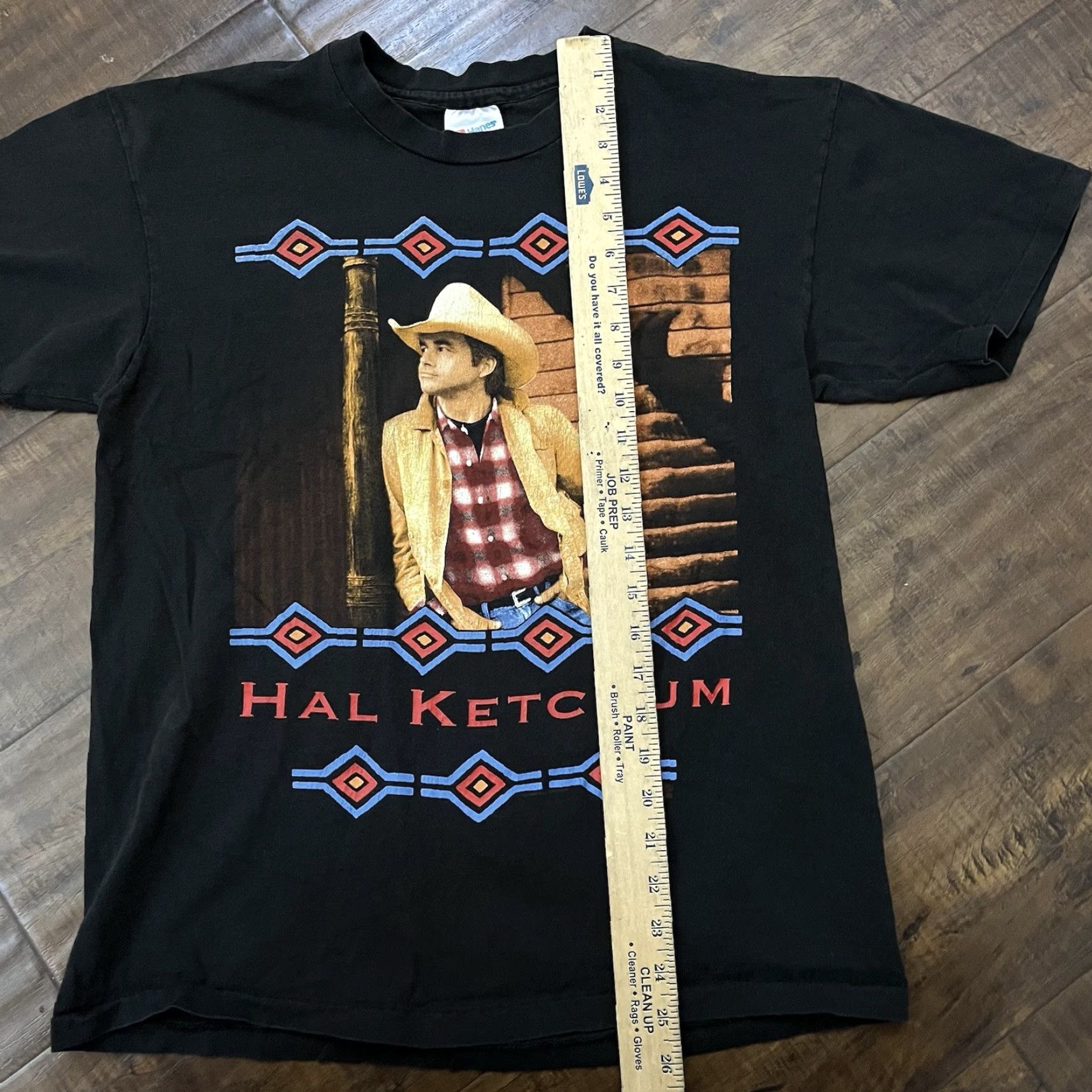 Hanes VINTAGE Hal Ketchum T-Shirt L Black 90s Country Band Tee 1992 Tour Mens Size US L / EU 52-54 / 3 - 7 Thumbnail