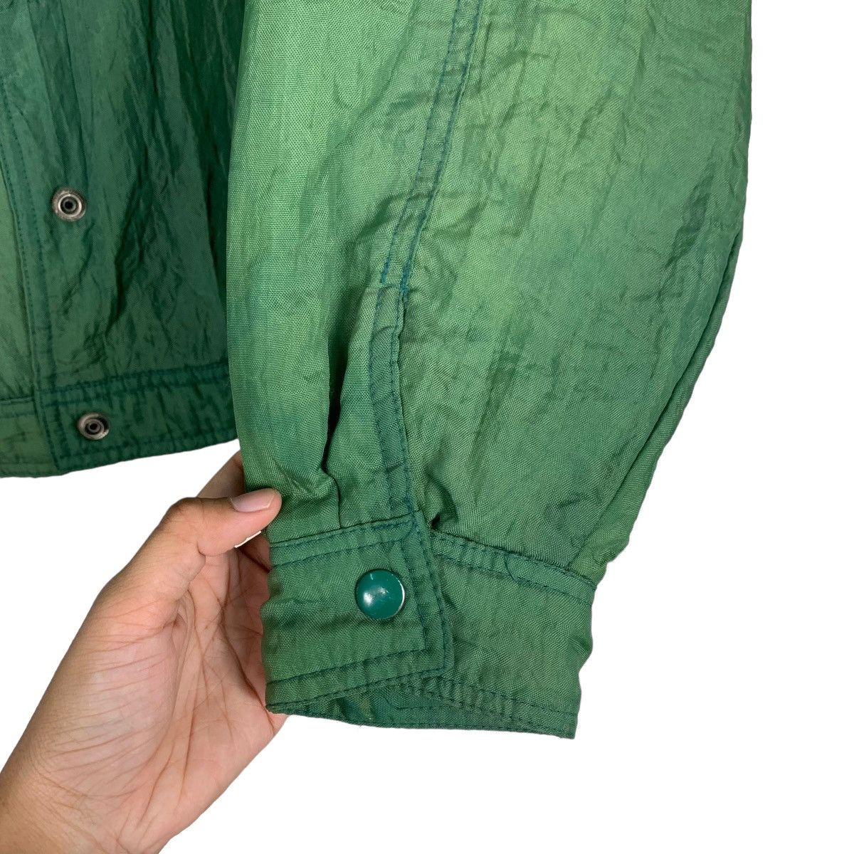 Japanese Brand CHILRA Stall Cast River Logo Faded Green Jacket #1028-C46 Size US L / EU 52-54 / 3 - 13 Thumbnail