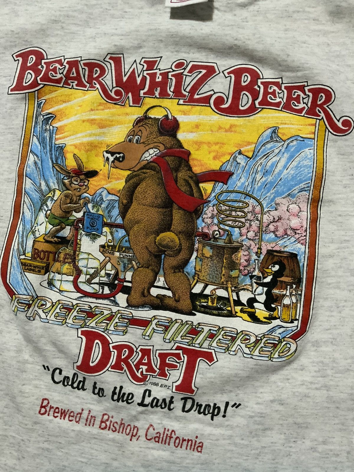 Vintage Vintage 1988 80s Bear Whiz Beer Draft Single Stitch T-Shirt Size US S / EU 44-46 / 1 - 1 Thumbnail