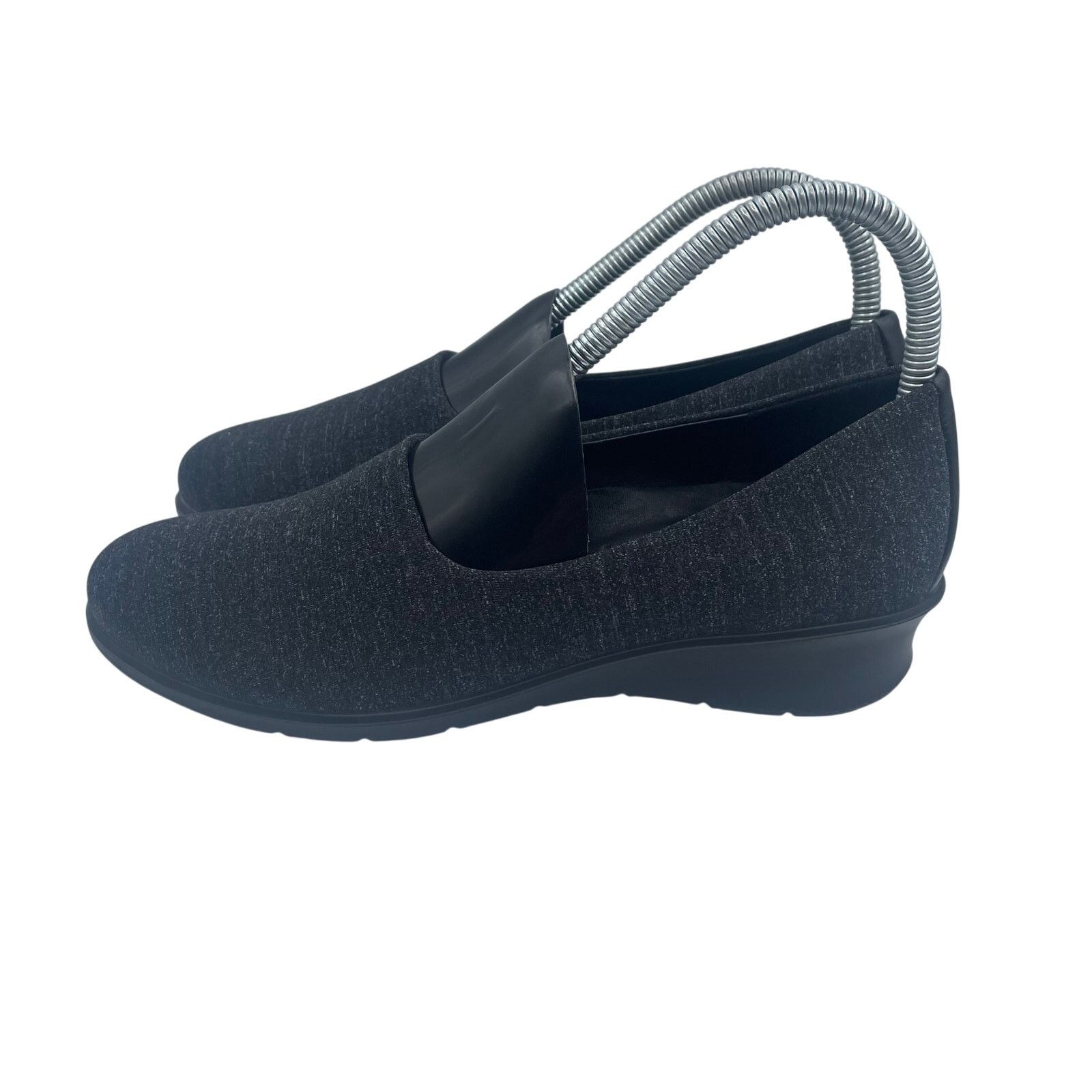 Ecco ECCO Felicia Leather Stretch Slip On Loafers Wedge Gray 37 Size US 6 / IT 36 - 1 Thumbnail