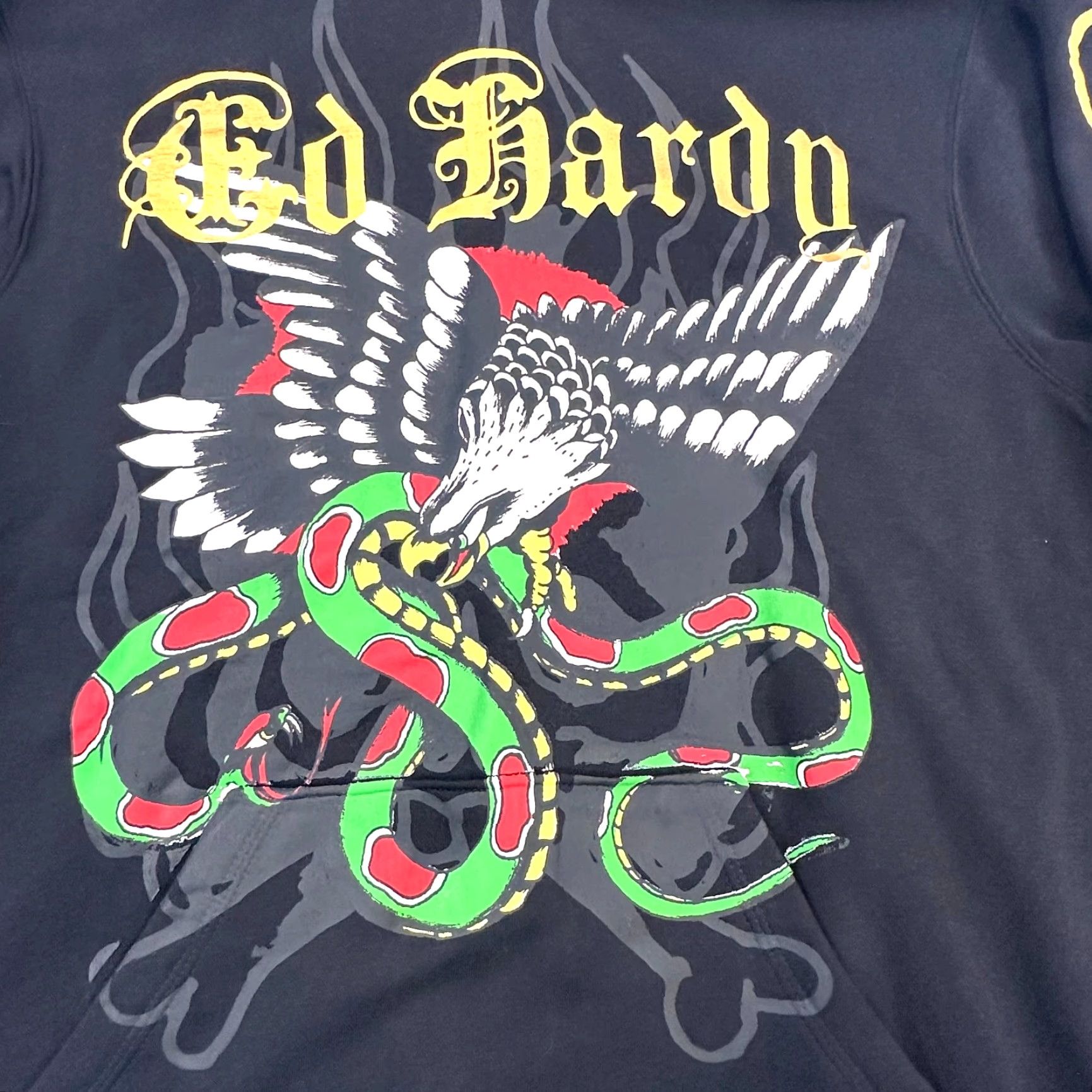 Ed Hardy Ed Hardy Y2K Snake Eagle AOP Double Sided Graphic Pullover Hoodie Mens Large Multicolor Size US L / EU 52-54 / 3 - 6 Thumbnail