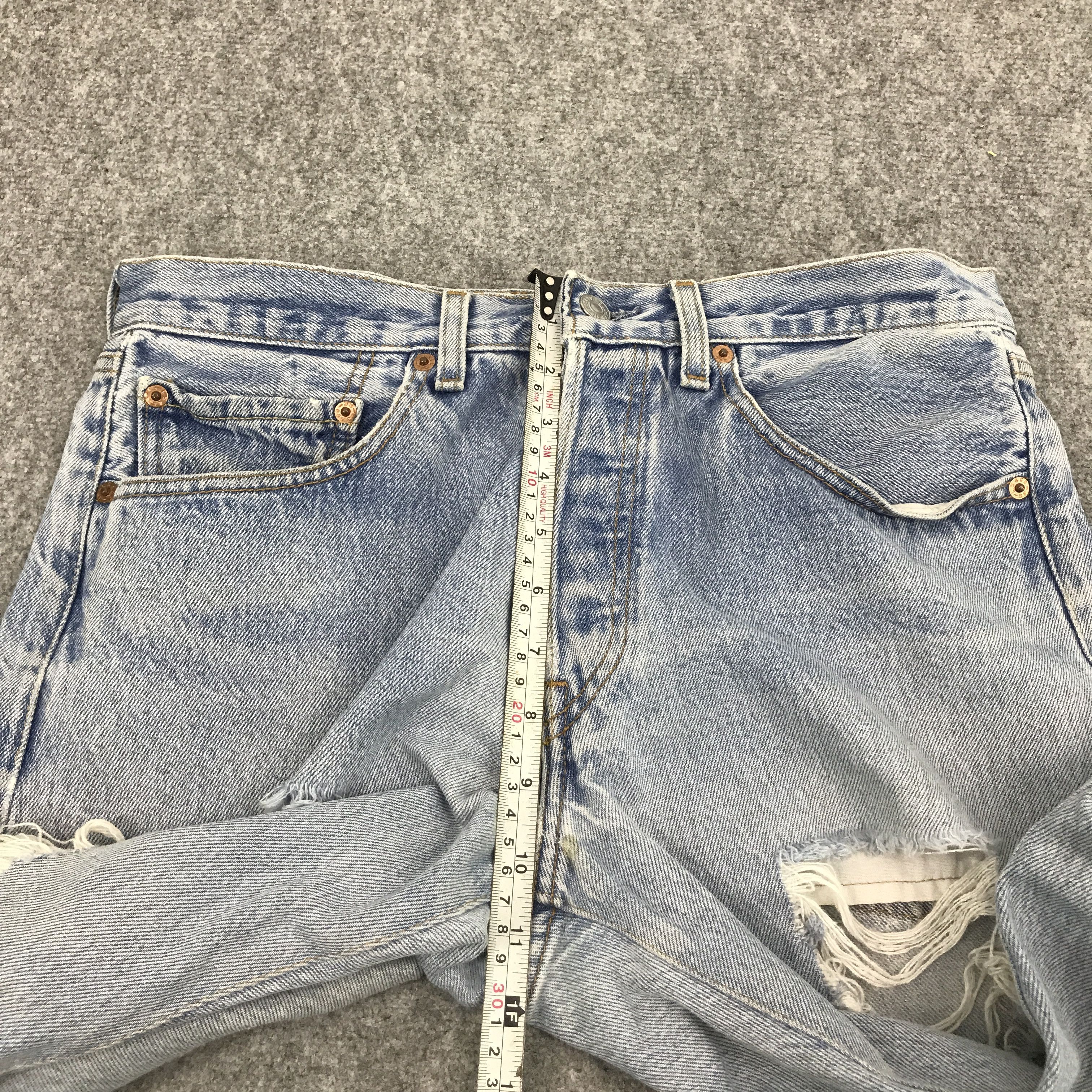 Levi's × Levi's Vintage Clothing Vtg Levi's 501 Ripped distressed Denim jeans pants Size US 31 - 11 Thumbnail