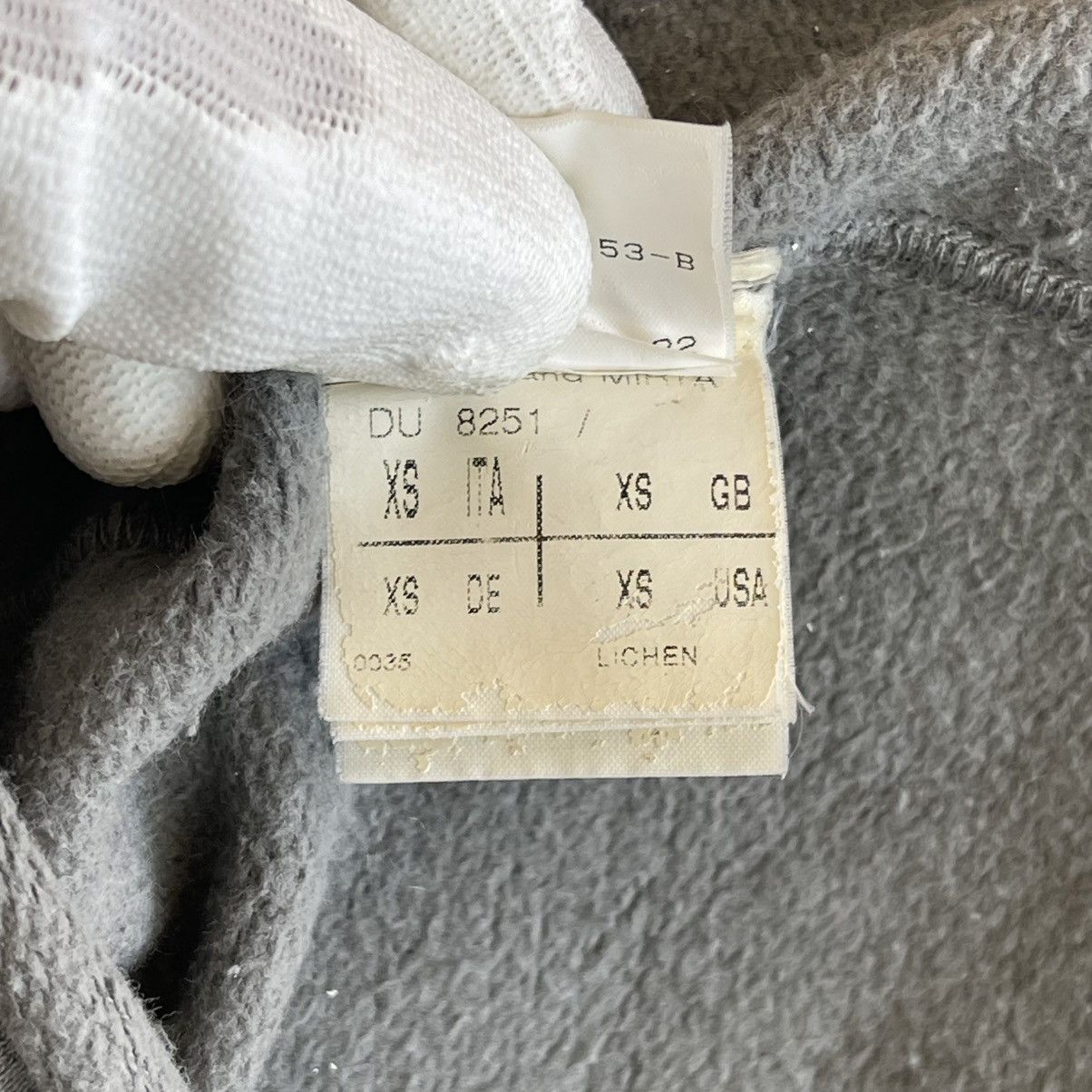 Rick Owens Drkshdw 2000s Olmar & Mirta Lichen Dust Long Hoodie Size US XS / EU 42 / 0 - 8 Thumbnail