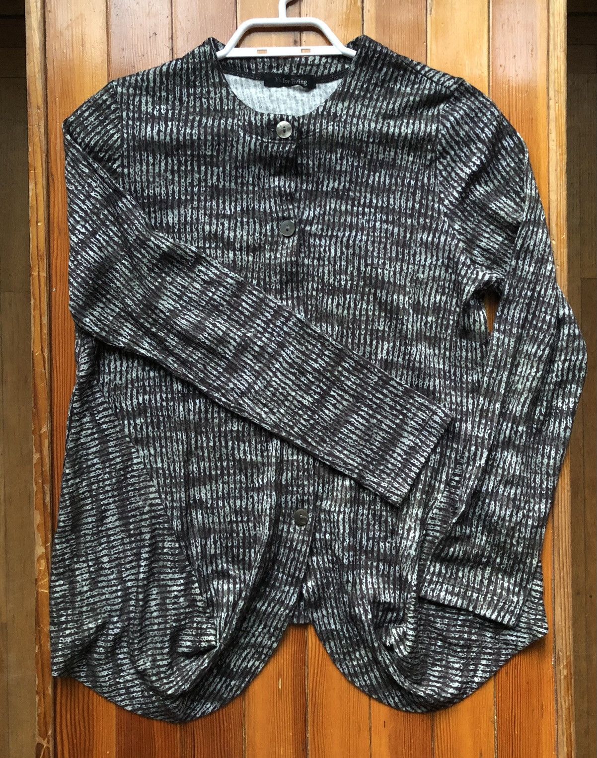 image of Yohji Yamamoto x YS Y’S For Living Pajama/casual Printed Button Down in Black Green White (Size Sma