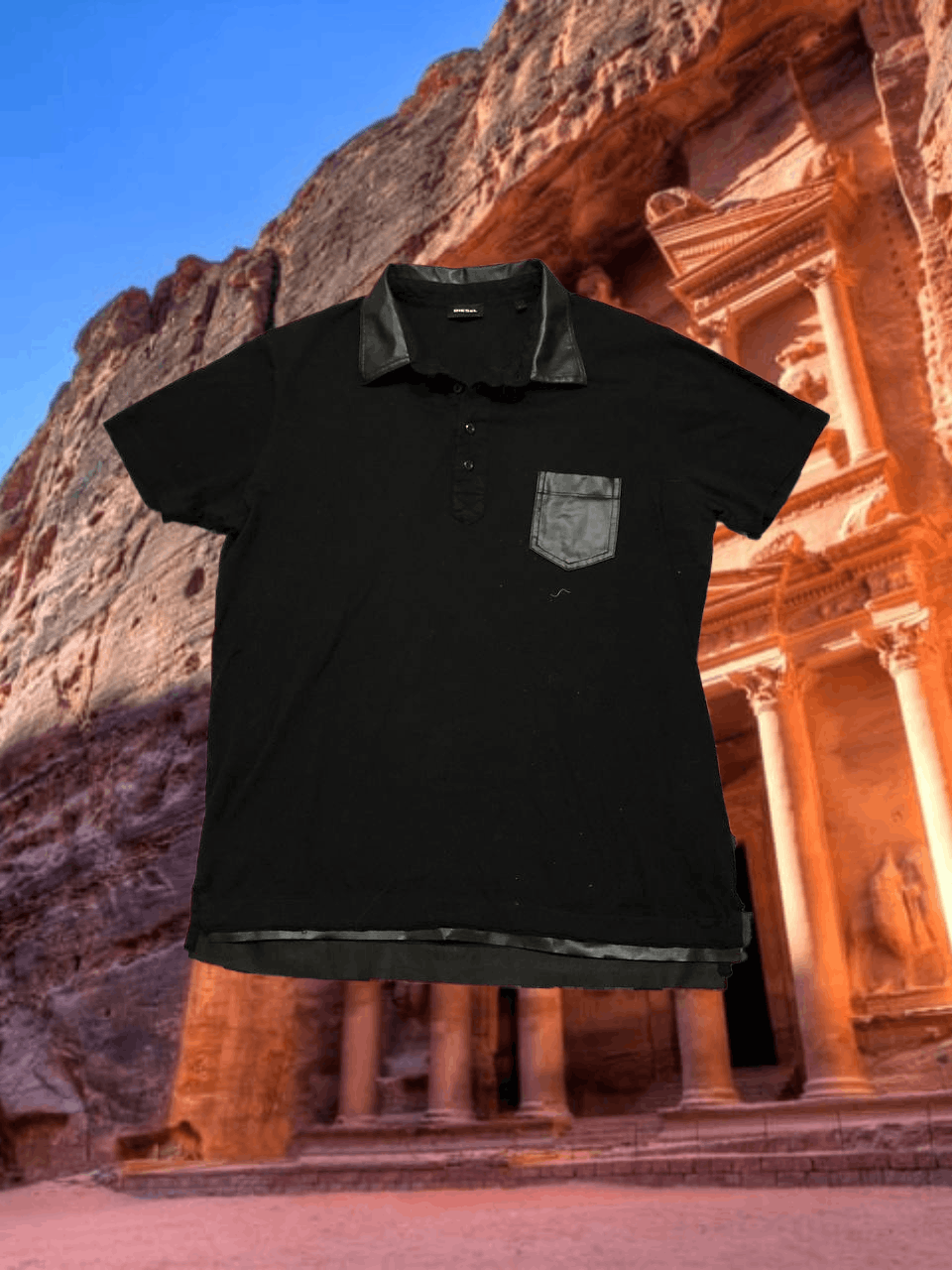 Diesel Vintage Polo black Diesel logo crazy Y2K size L T-shirt Size US L / EU 52-54 / 3 - 1 Thumbnail