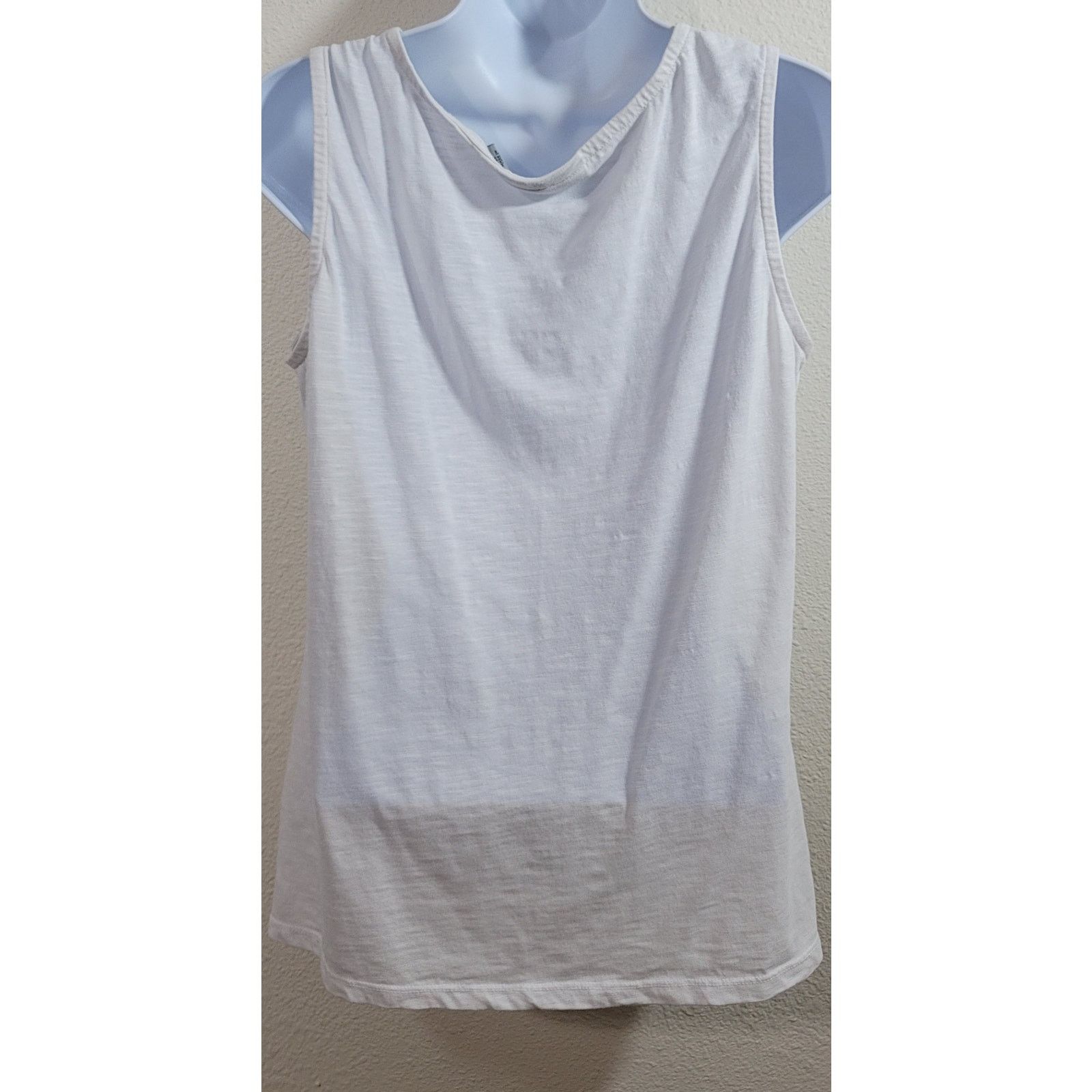 Other Jason Maxwell White Eyelet Tank Top Medium Back Slub Knit Size M / US 6-8 / IT 42-44 - 2 Thumbnail