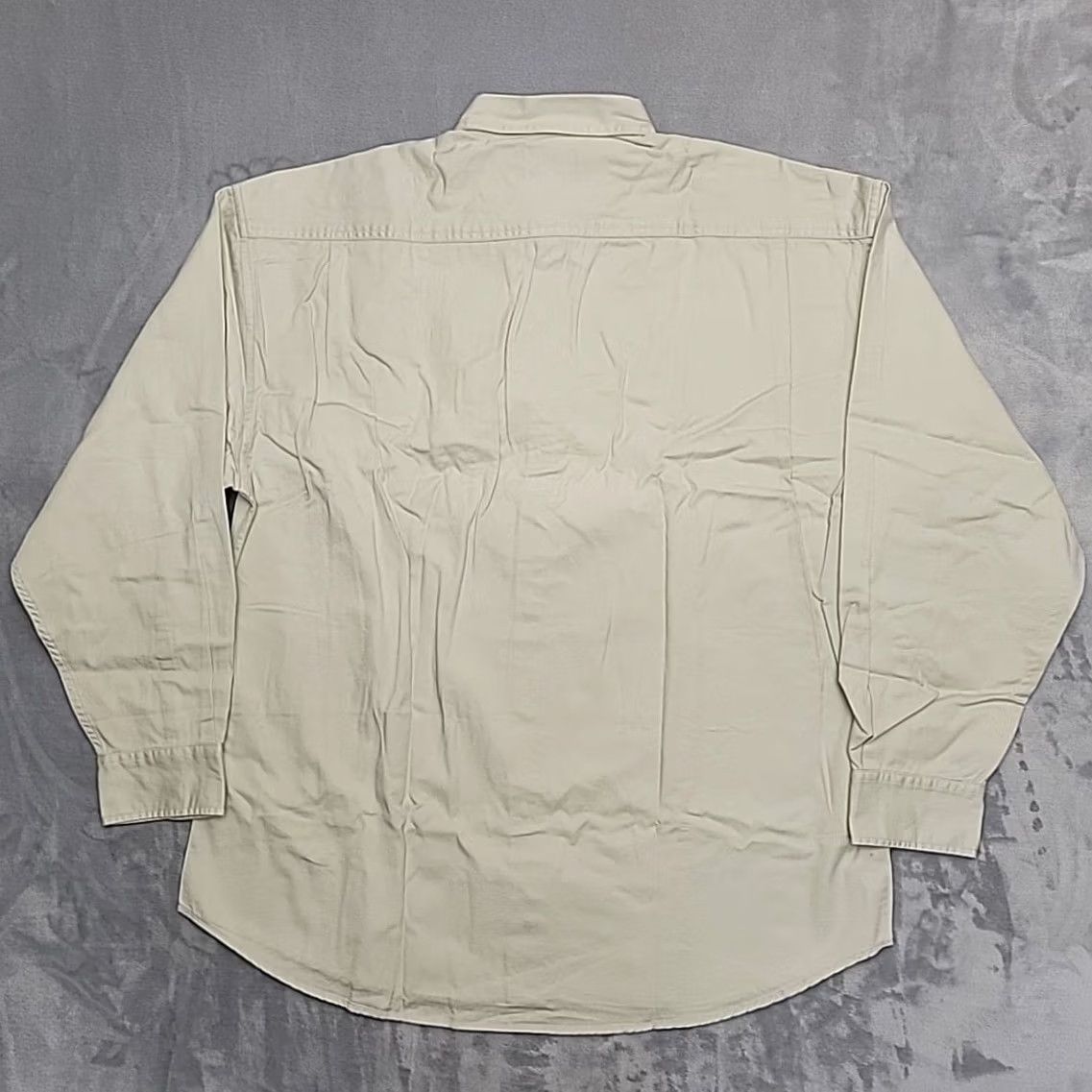 Vintage VTG Texx Canada Shirt Mens XL Khaki Twill Outdoor Cabin Classic Casual Shirt Mens XL Beige Button-Up Twill Cotton External Pockets USA Theme Size US XL / EU 56 / 4 - 5 Thumbnail