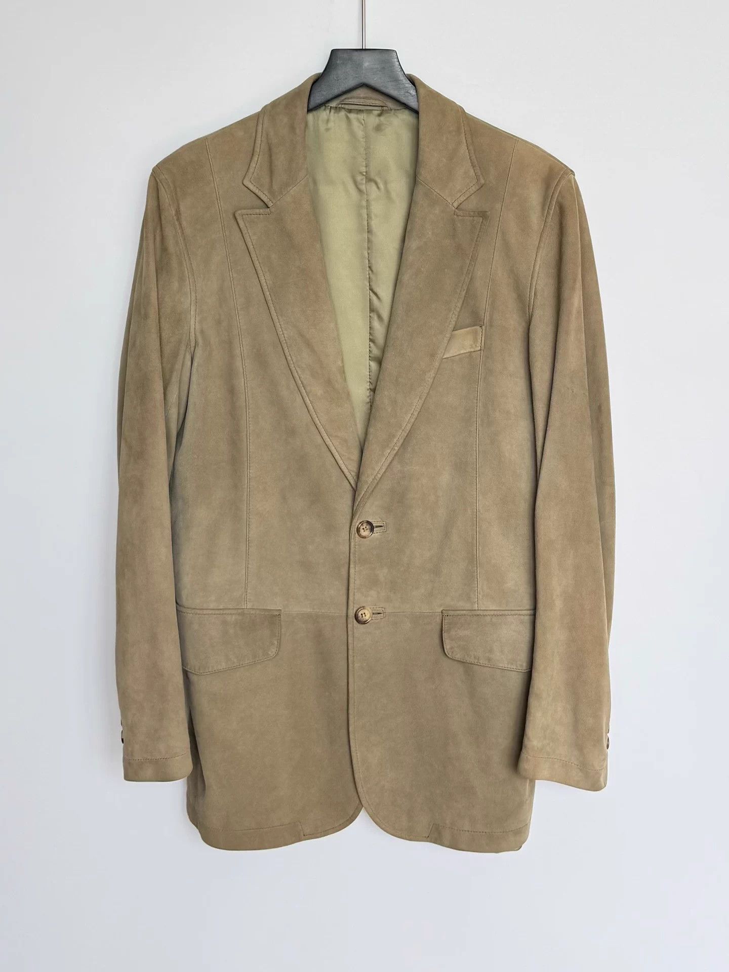 Other Dunhill Khaki Suede Leather Blazer - Size S - 95% New Size US S / EU 44-46 / 1 - 1 Thumbnail