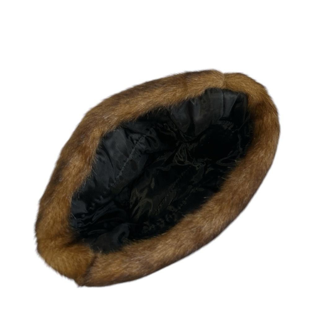 Designer Brown Fur Trapper Hat Size ONE SIZE - 2 Thumbnail