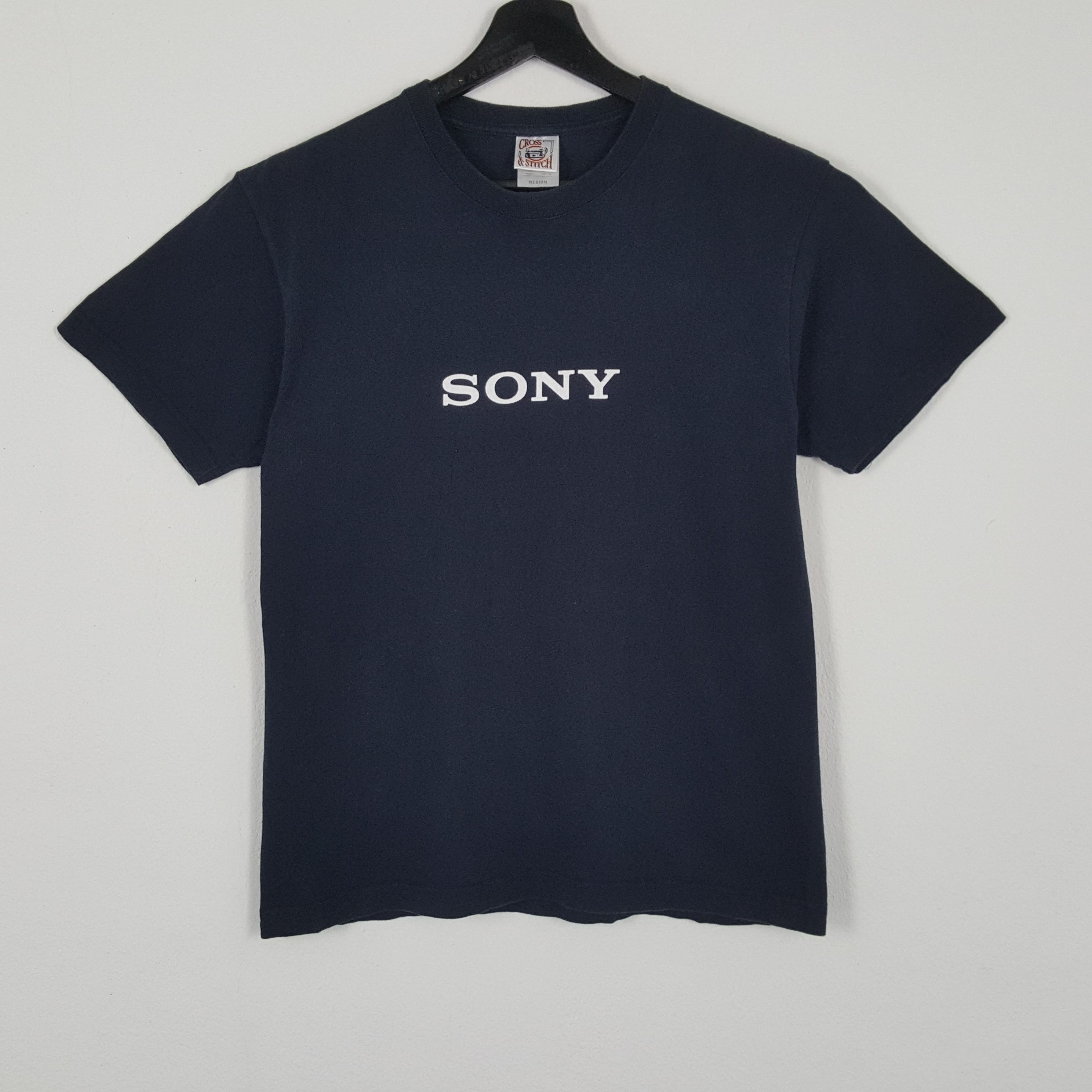 image of Sony Center Design Streetwear Style Tshirt in Blue Black, Men's (Size Medium)