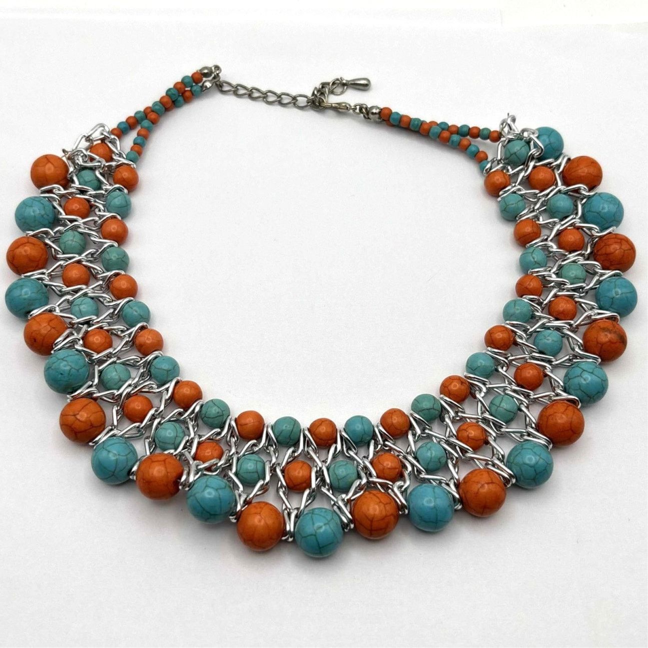 Other Turquoise & Orange Bib Necklace Size ONE SIZE - 3 Thumbnail