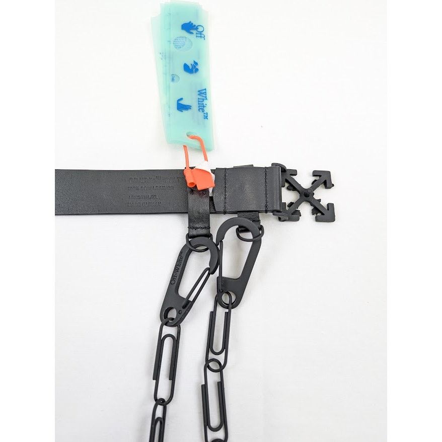 Off-White o1rshd1 Size: L/XL / Leather Belt with Chain in Black Size ONE SIZE - 11 Thumbnail