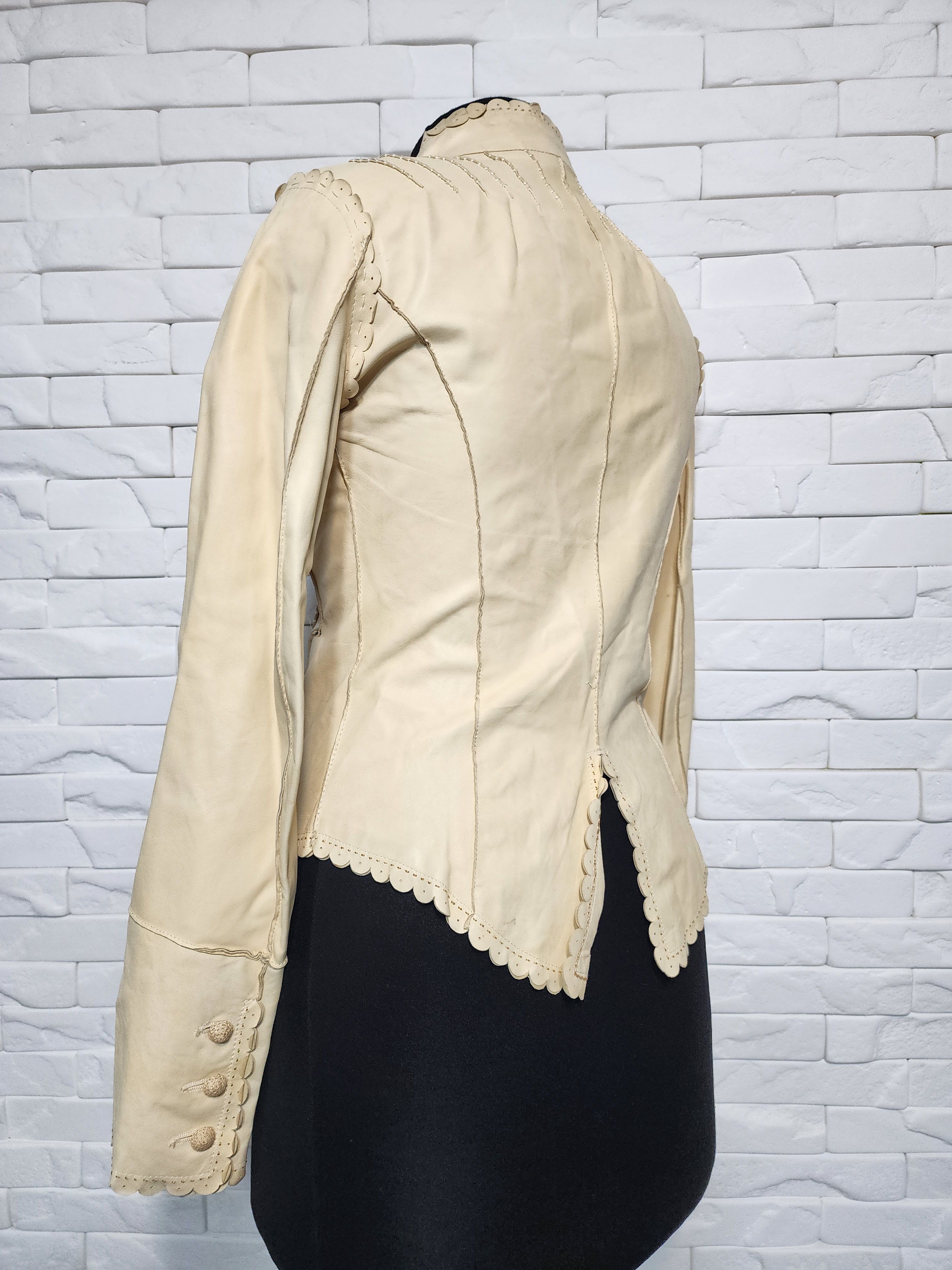 Genuine Leather Yellow Leather Jacket: Women's Lightweight Leather Jacket Size S / US 4 / IT 40 - 4 Thumbnail