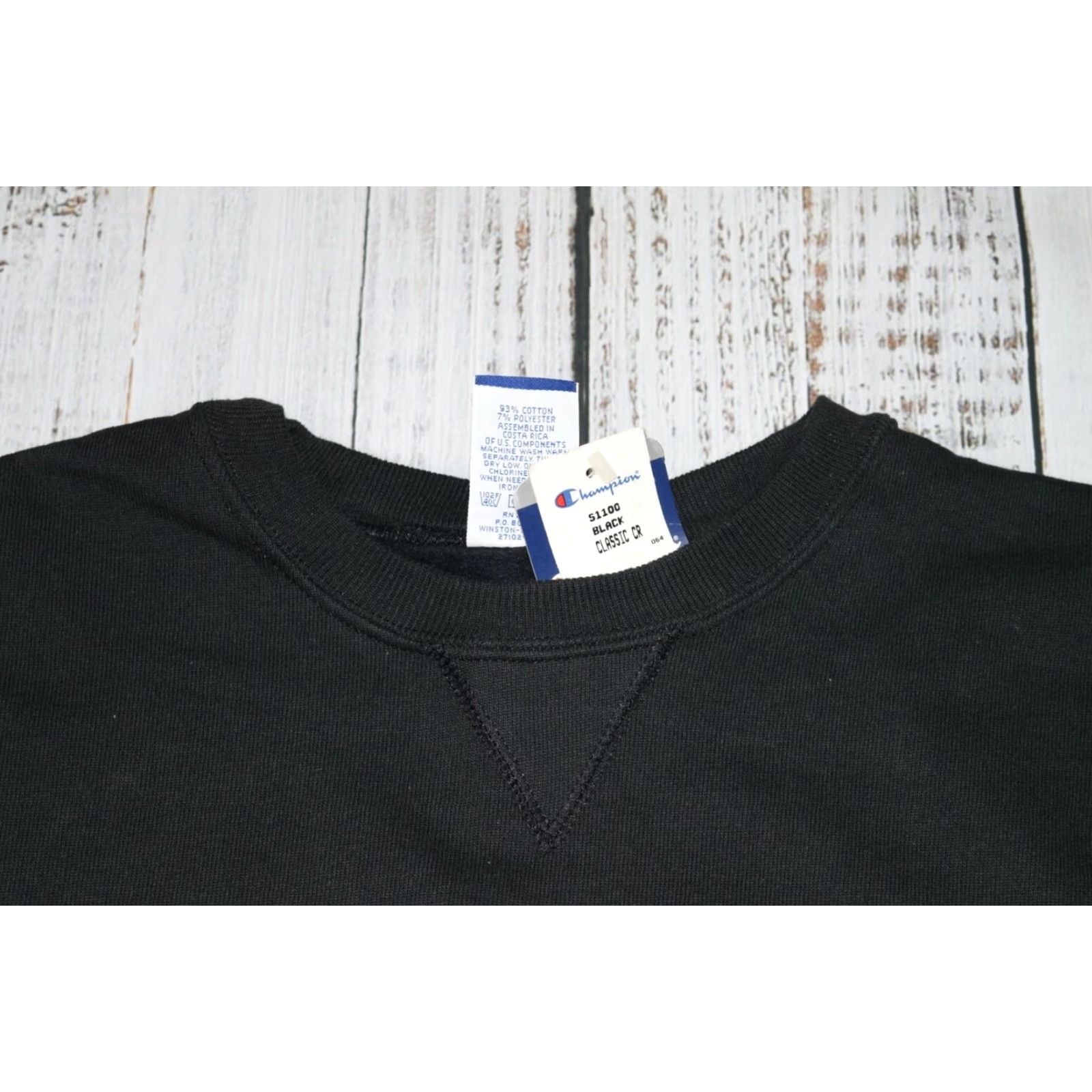 Champion Vintage Champion Crewneck Sweatshirt St Ides 90s Black XL Men Casual Logo Cotton Blend Size US XL / EU 56 / 4 - 4 Thumbnail