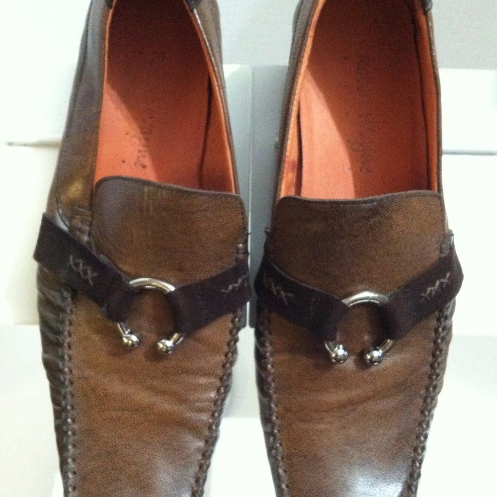 Robert Wayne ROBERT WAYNE MENS BROWN SLIP-ON DRESS SHOES SIZE: 10M Size US 10 / EU 43 - 1 Thumbnail