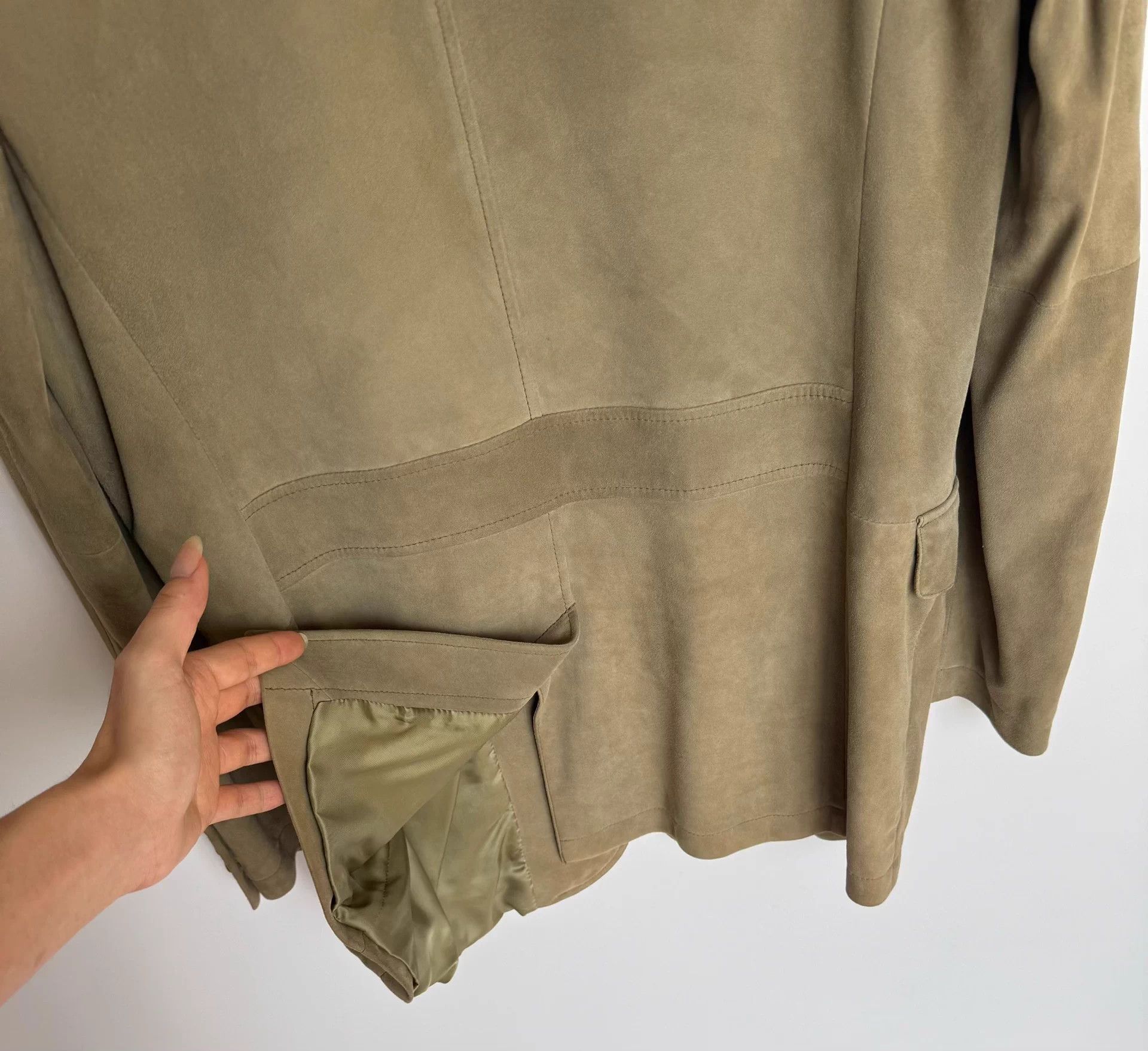 Other Dunhill Khaki Suede Leather Blazer - Size S - 95% New Size US S / EU 44-46 / 1 - 4 Thumbnail