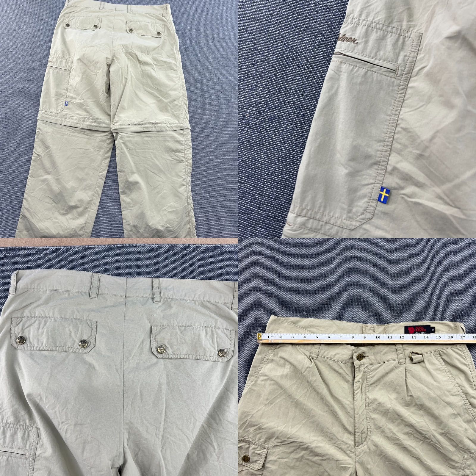 Vintage VINTAGE Fjallraven Zip Off Trousers Mens Pants Sz 50 Beige G-1000 Shorts Outdoor Track Pants Mens Size 50 Beige Size US 34 / EU 50 - 8 Thumbnail