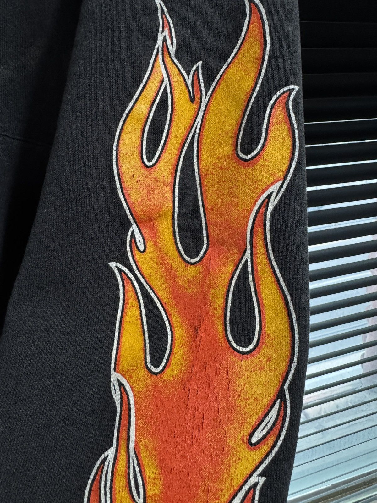 Vintage Vintage 80s Harley Davidson Flame Hoodie Rare Size US XL / EU 56 / 4 - 4 Thumbnail