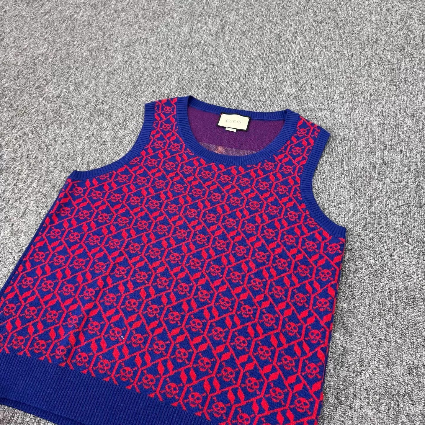 Gucci Multi Pattern Sleeveless Knit Top Size US L / EU 52-54 / 3 - 3 Thumbnail