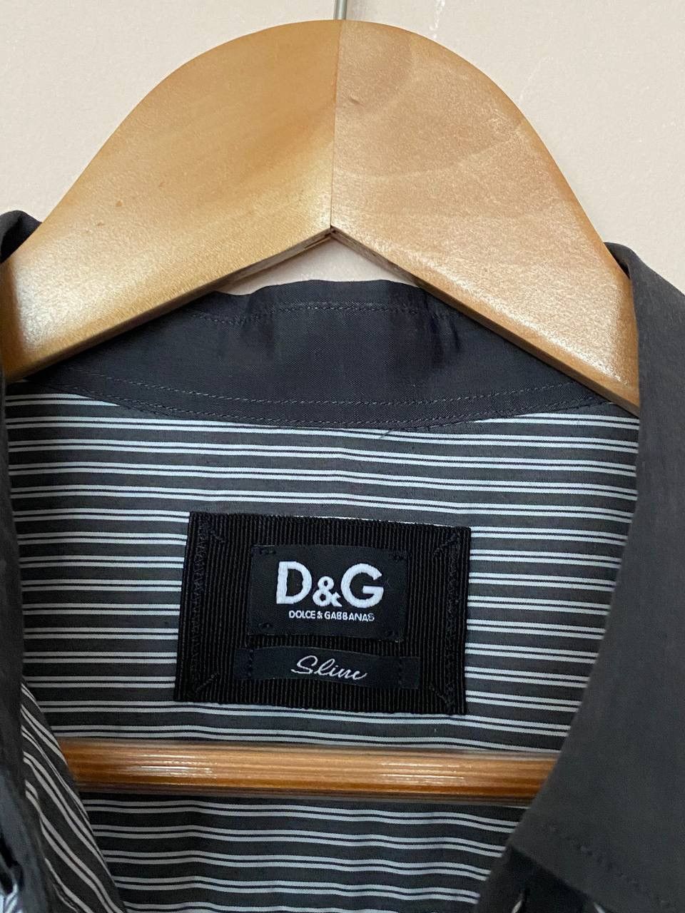Dolce & Gabbana × Vintage Vintage Dolce & Gabbana Formal Grey Shirt Luxury L Size Size US L / EU 52-54 / 3 - 9 Thumbnail