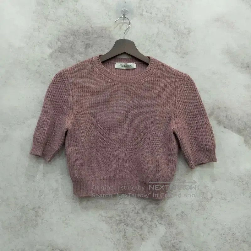Valentino Valentino Light Purple Cashmere Short Sleeve Sweater . Size M / US 6-8 / IT 42-44 - 1 Thumbnail