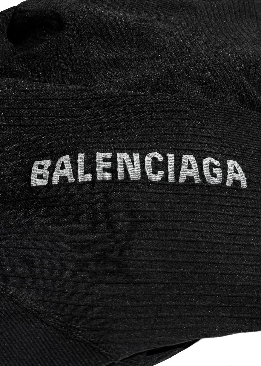 Balenciaga Balenciaga 2023 Black Logo Ruched Biker T-shirt Size L / US 10 / IT 46 - 5 Thumbnail