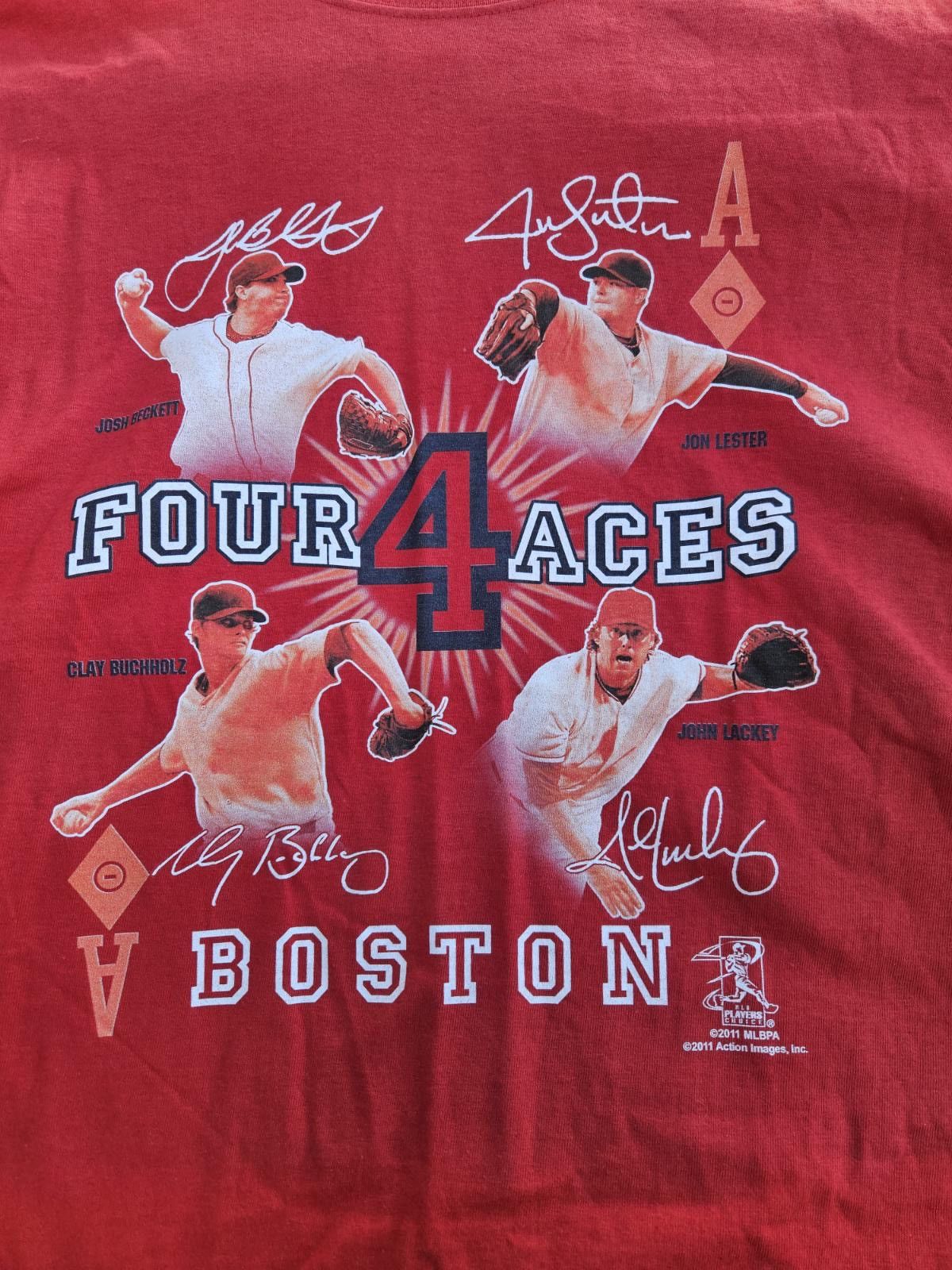 Fruit Of The Loom Boston Red Sox Four Aces MLB Tee Size US XL / EU 56 / 4 - 2 Thumbnail