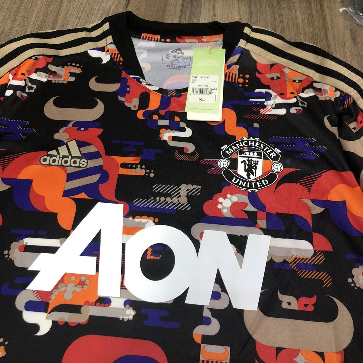 Adidas Manchester United Chinese New Year special training shirt Size US XL / EU 56 / 4 - 3 Thumbnail