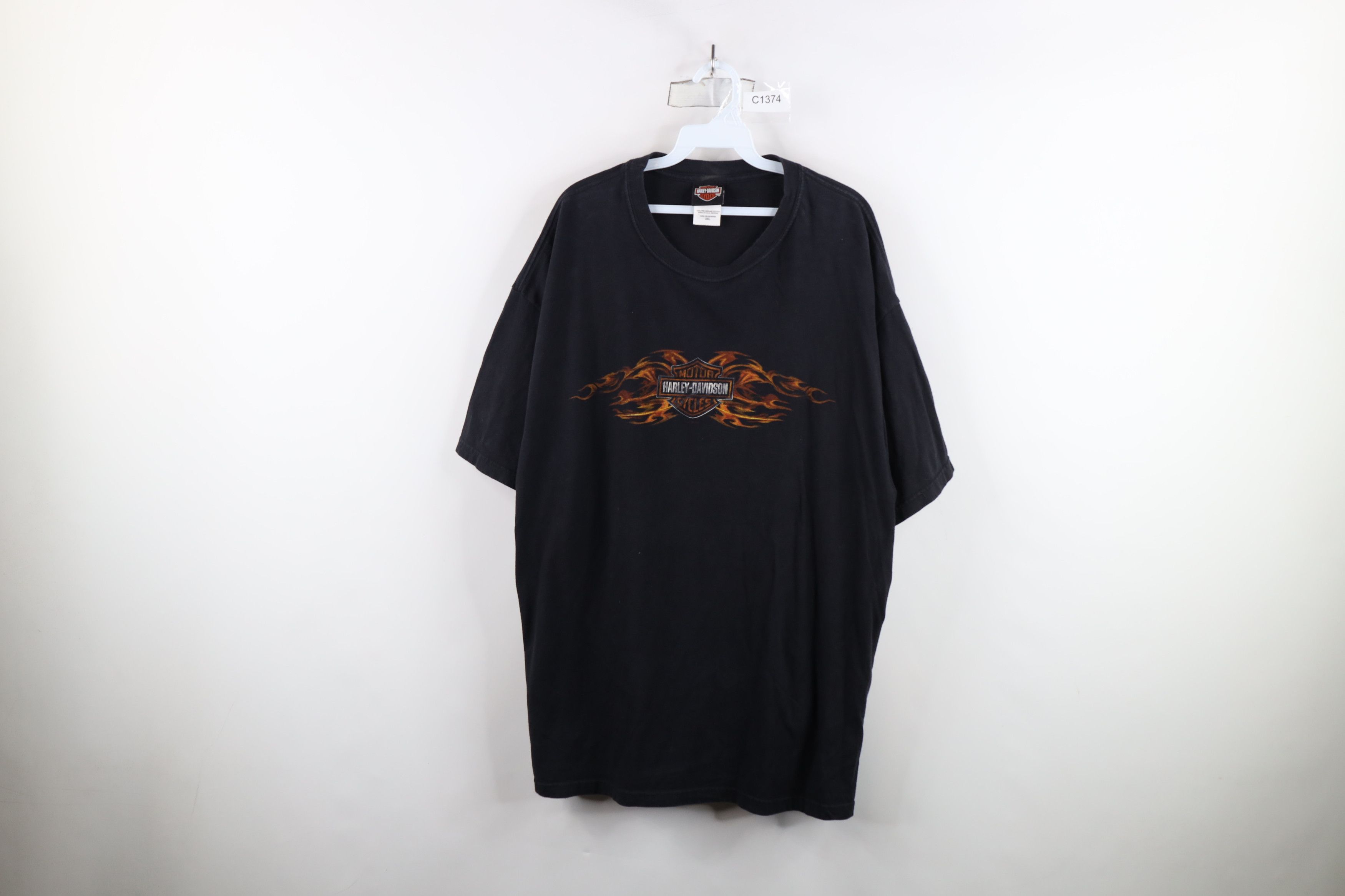 Harley Davidson × Vintage Vintage Y2K Harley Davidson Tribal Fire Flames T-Shirt USA Size US XXL / EU 58 / 5 - 1 Thumbnail