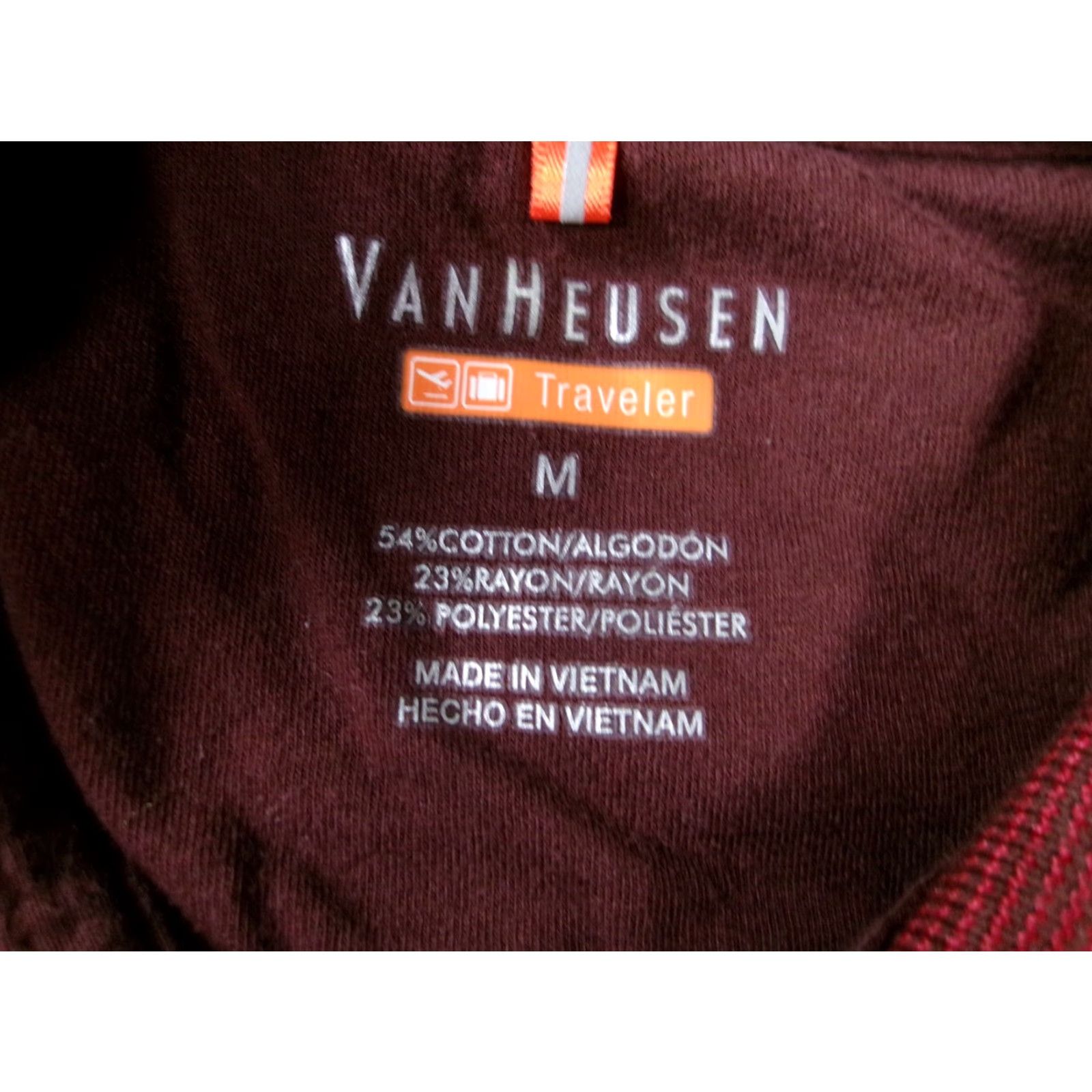 Van Heusen Van Heusen Polo Shirt Men Medium Red Traveler Classic Casual Golf Size US M / EU 48-50 / 2 - 6 Thumbnail