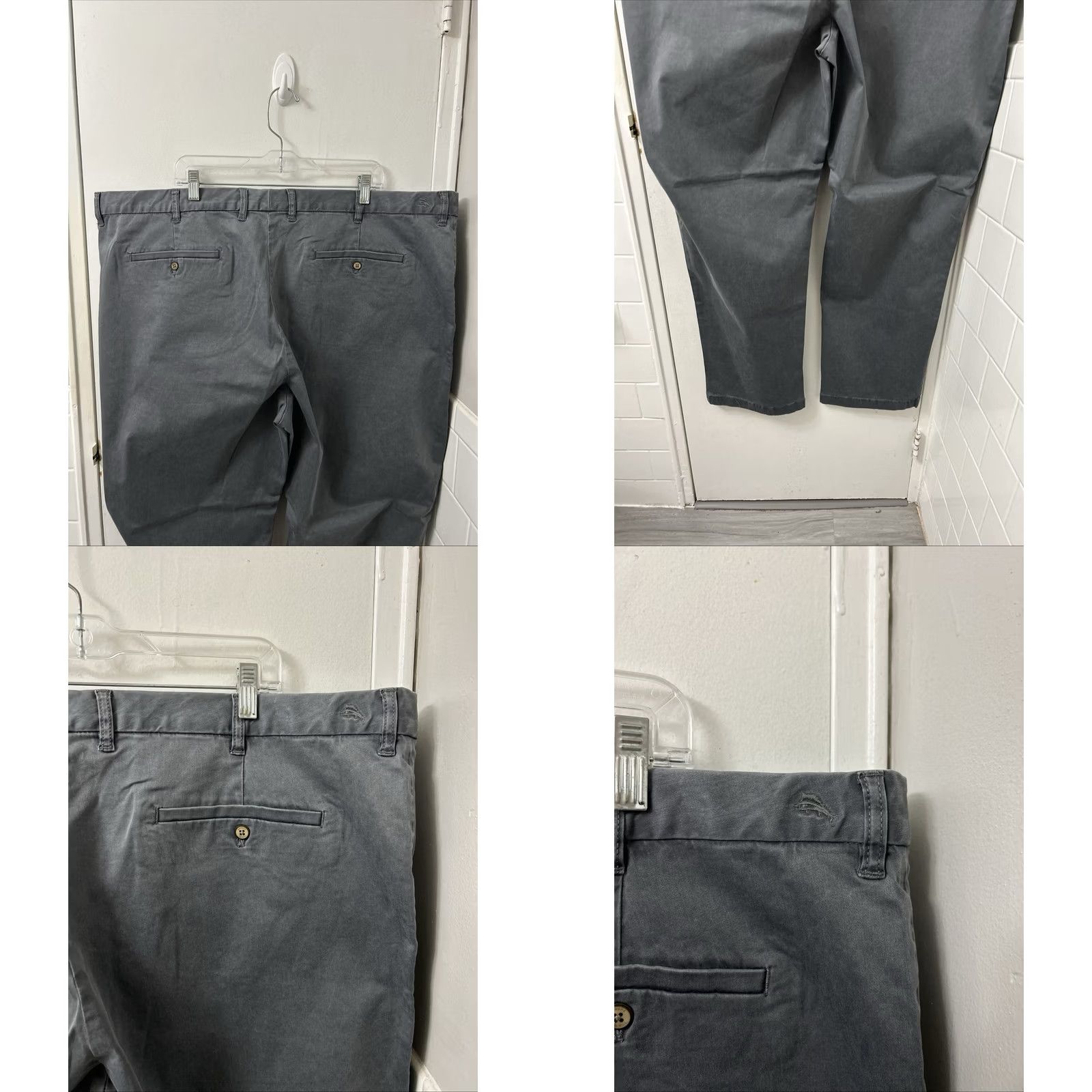 Tommy Bahama Tommy Bahama Pants Mens 48x32 Chino Flat Front Straight Leg Gray Modern Casual Business Travel Size US 32 / EU 48 - 8 Thumbnail